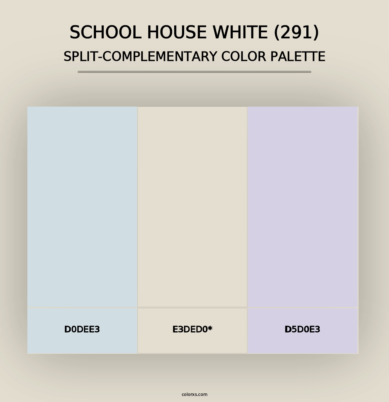 School House White (291) - Split-Complementary Color Palette