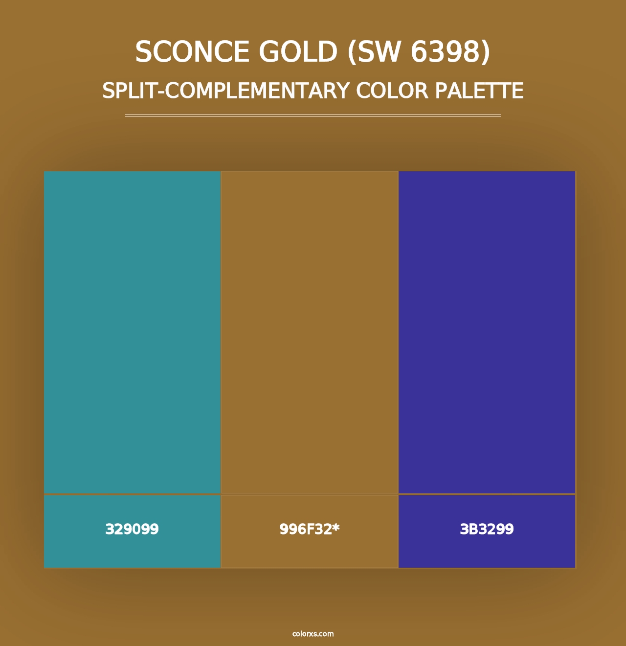 Sconce Gold (SW 6398) - Split-Complementary Color Palette