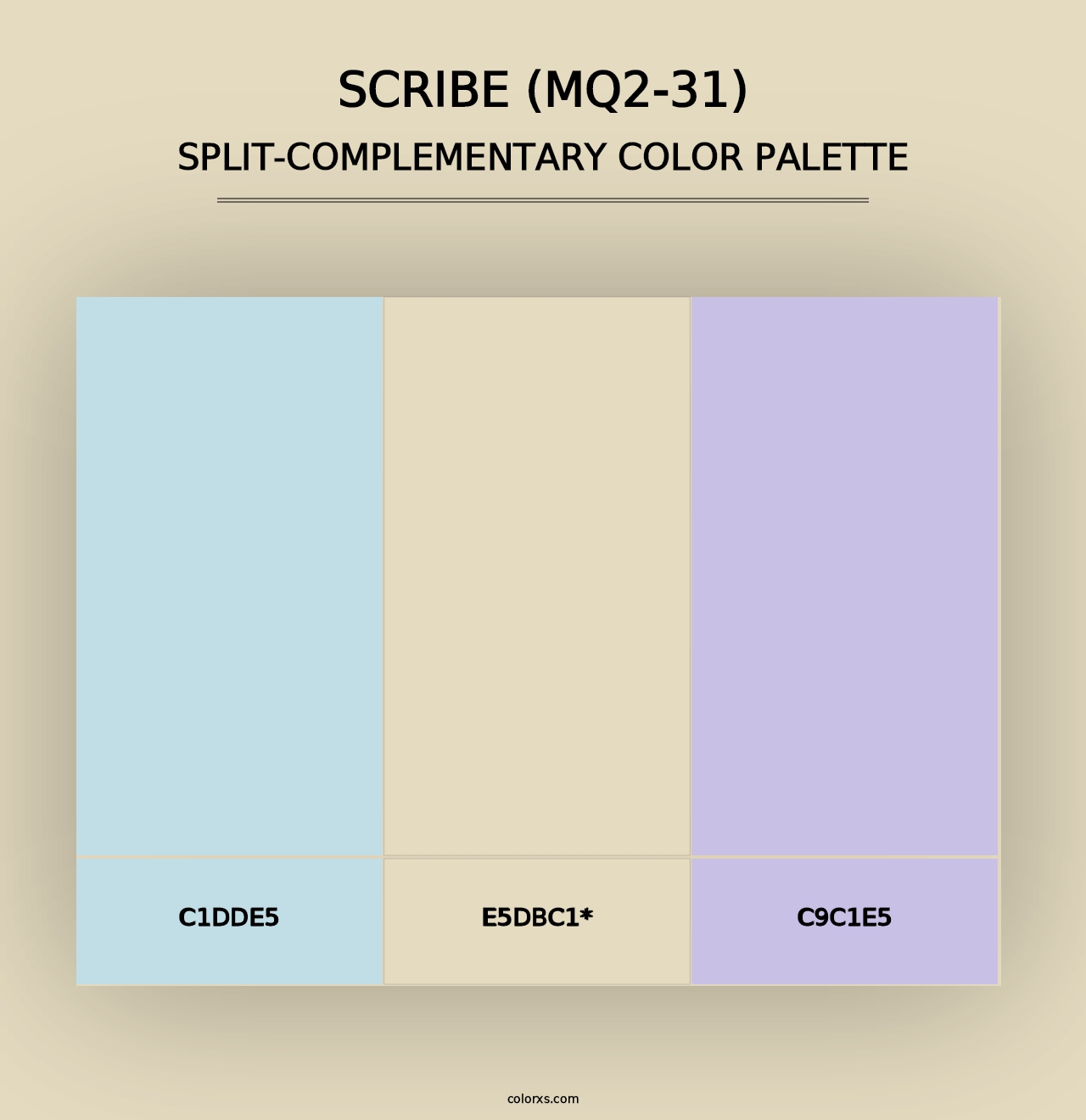 Scribe (MQ2-31) - Split-Complementary Color Palette