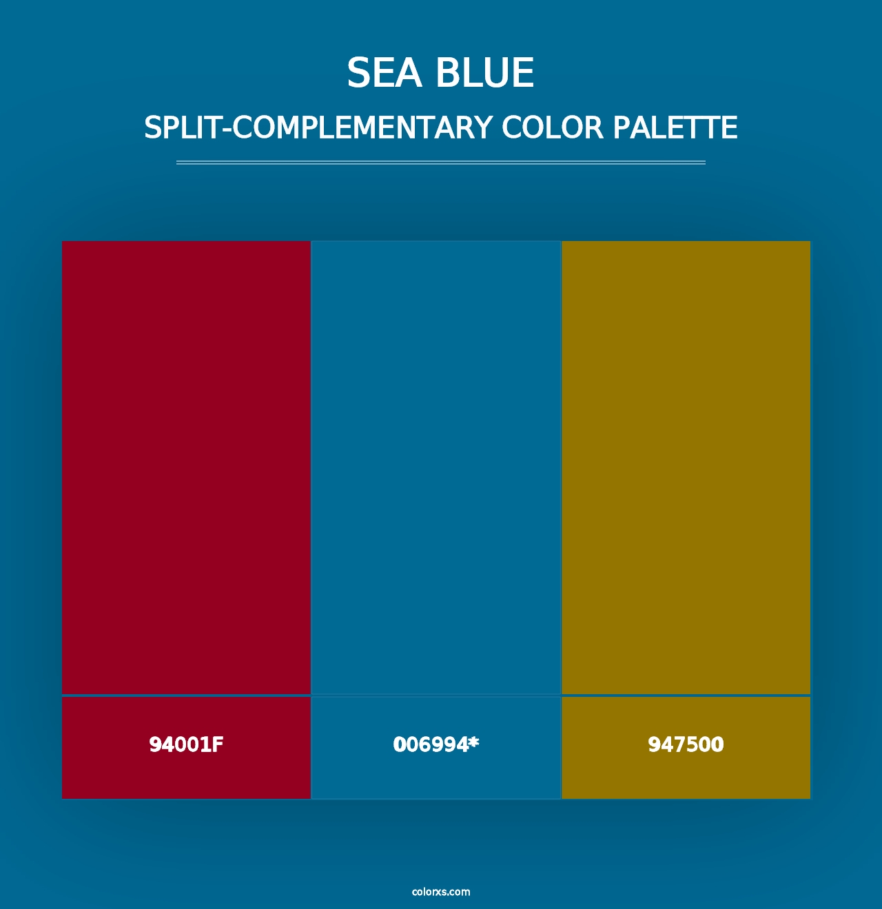 Sea Blue - Split-Complementary Color Palette