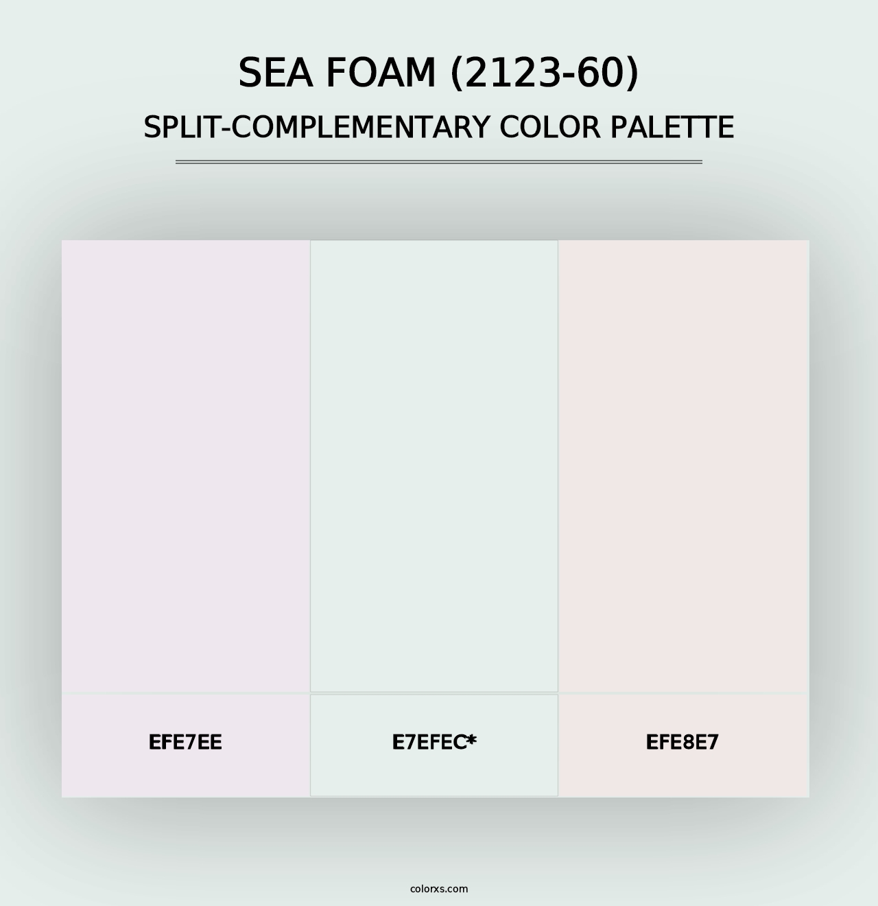 Sea Foam (2123-60) - Split-Complementary Color Palette