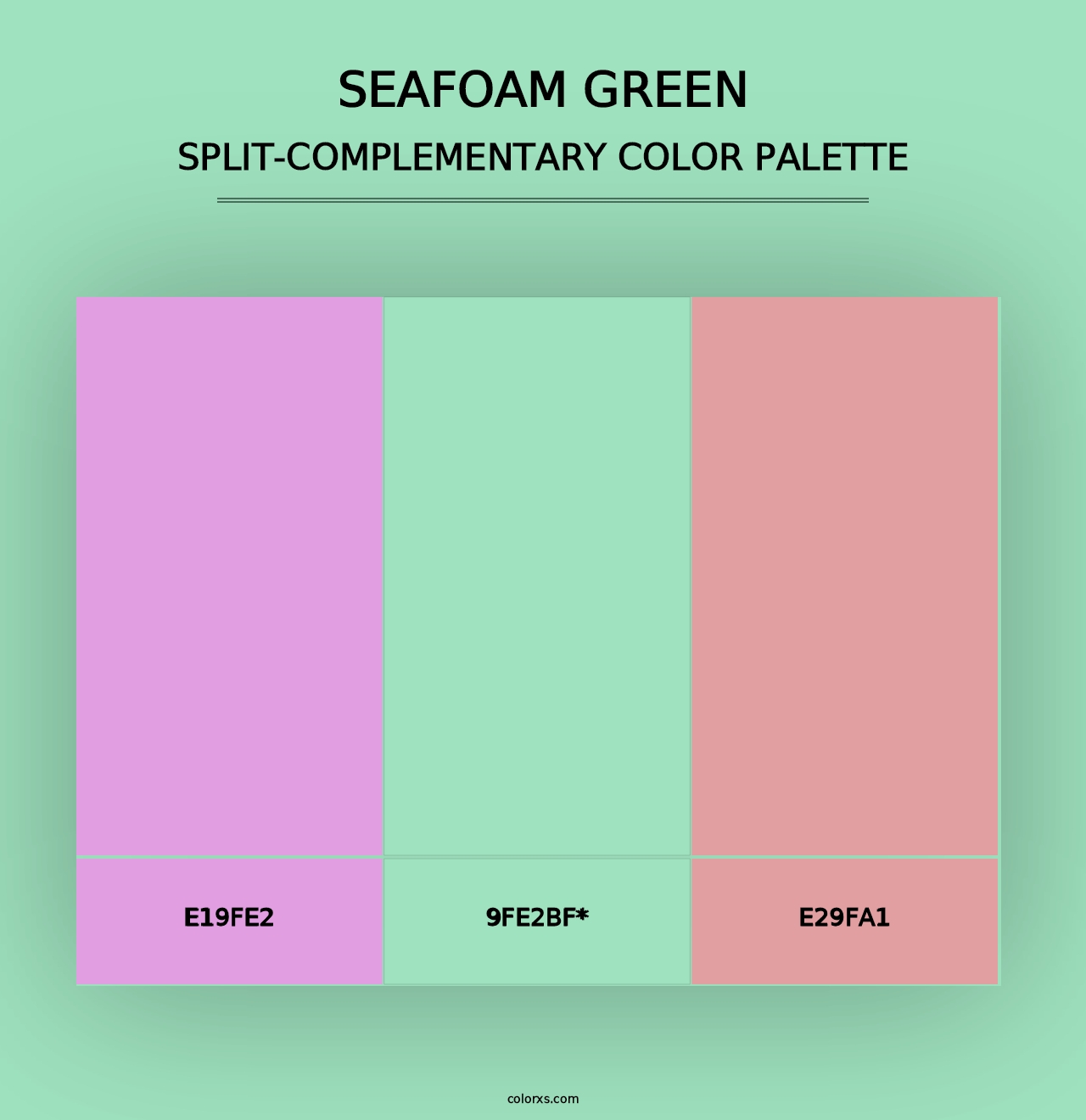 Seafoam Green - Split-Complementary Color Palette