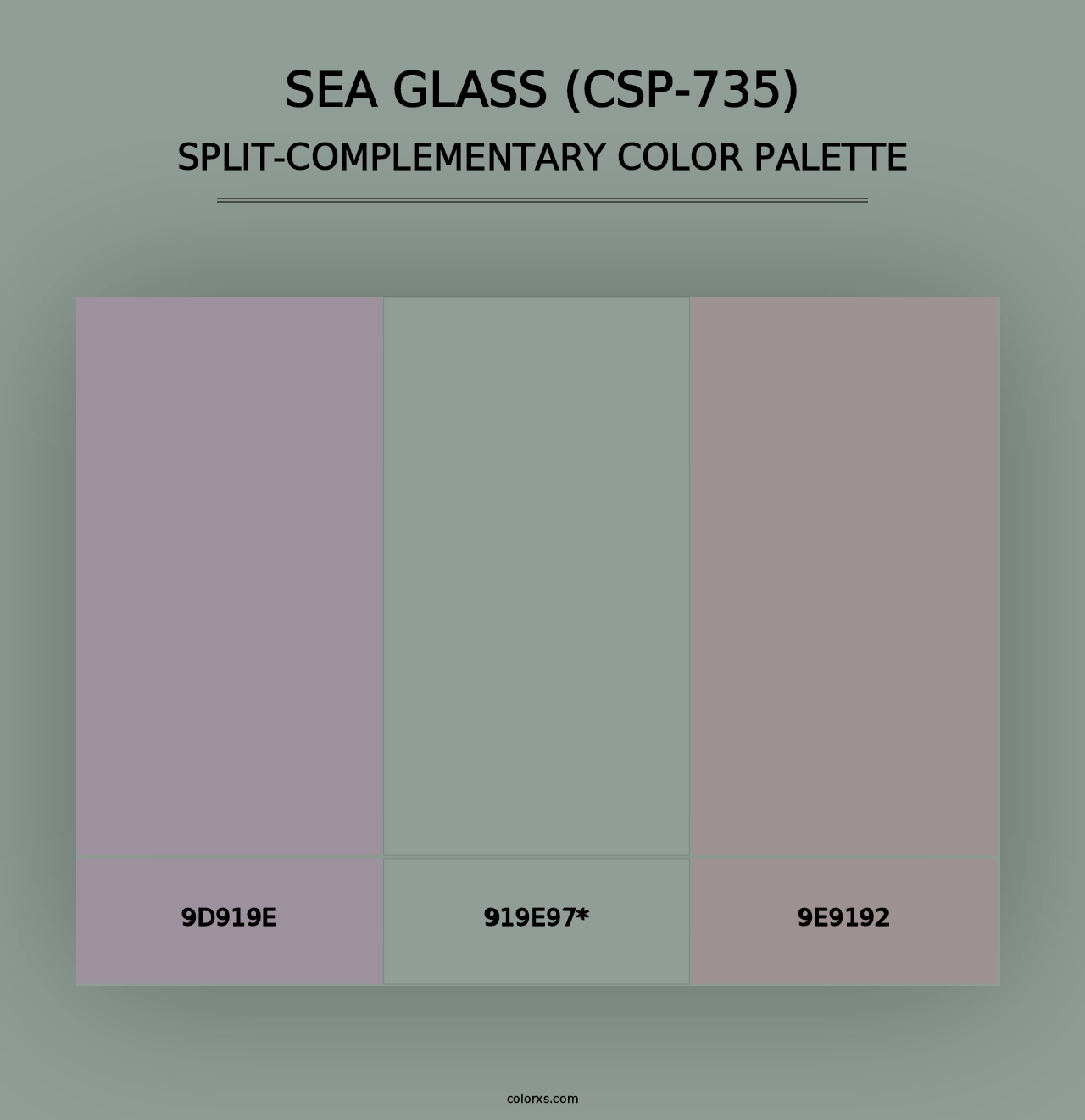 Sea Glass (CSP-735) - Split-Complementary Color Palette