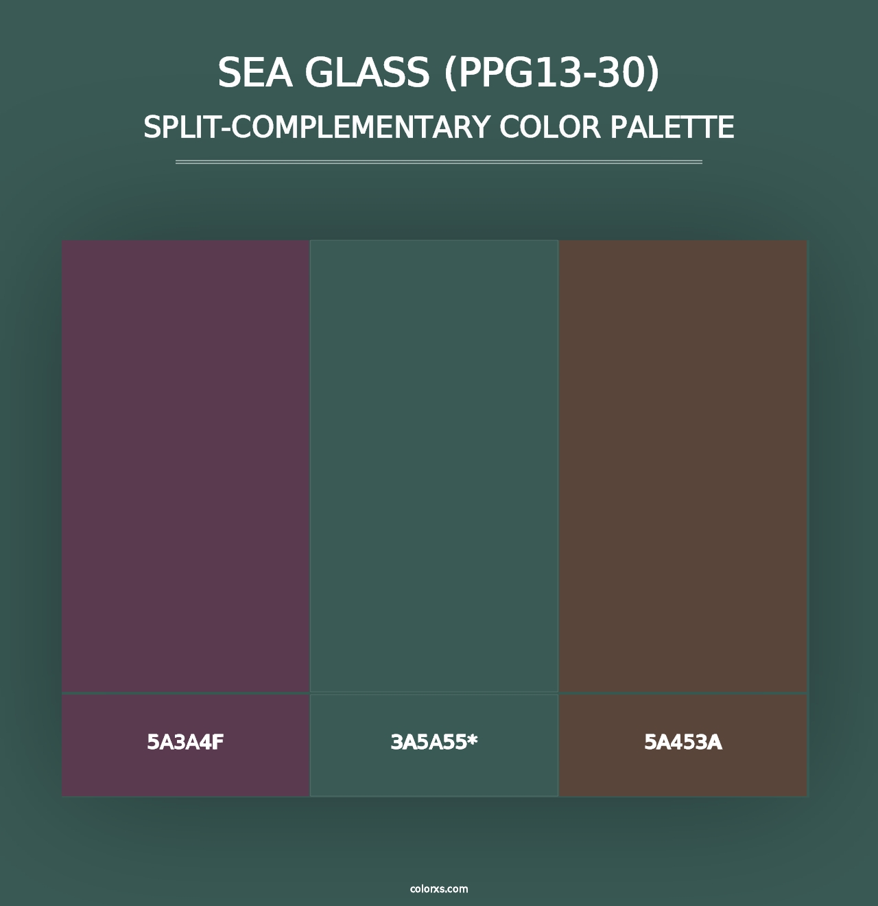 Sea Glass (PPG13-30) - Split-Complementary Color Palette