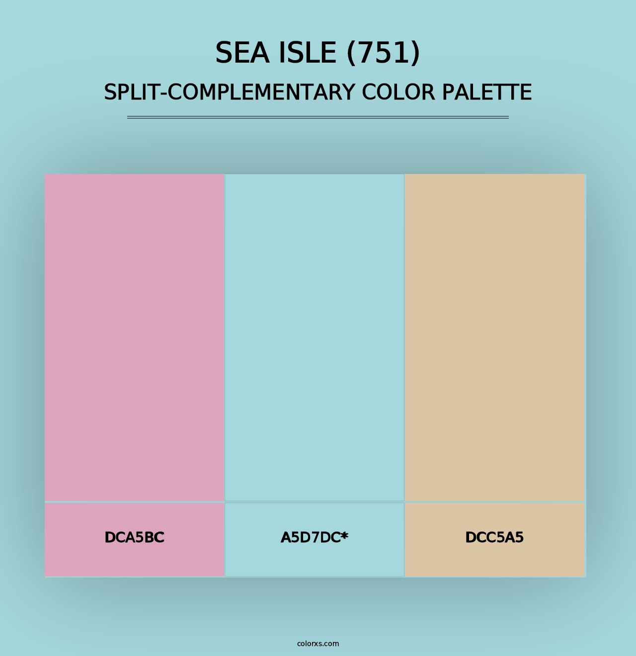 Sea Isle (751) - Split-Complementary Color Palette