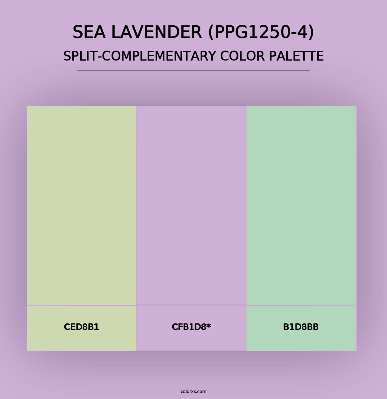 Sea Lavender (PPG1250-4) - Split-Complementary Color Palette