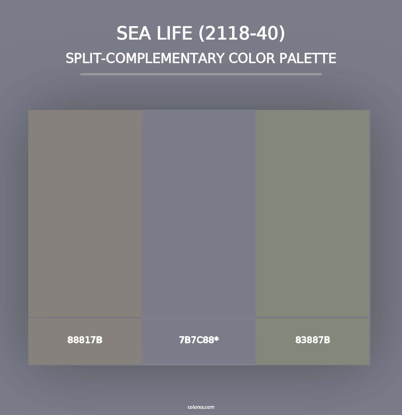 Sea Life (2118-40) - Split-Complementary Color Palette