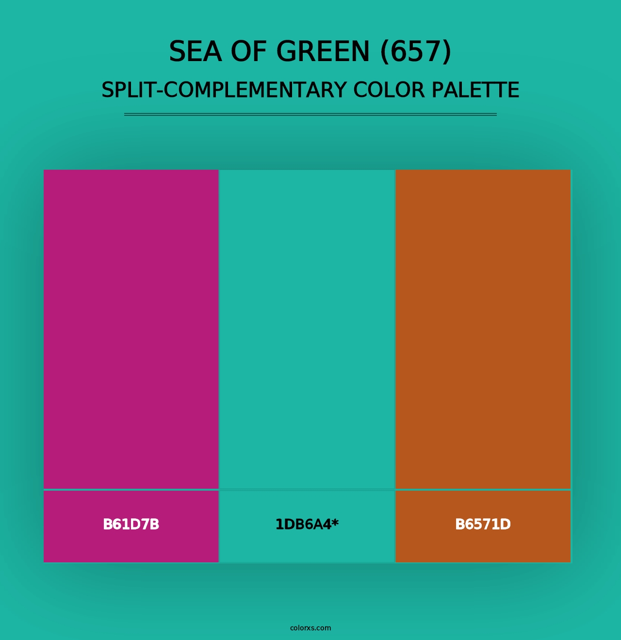 Sea of Green (657) - Split-Complementary Color Palette