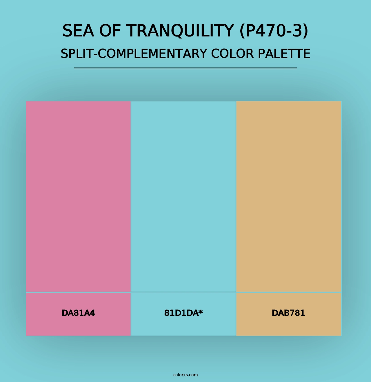 Sea Of Tranquility (P470-3) - Split-Complementary Color Palette