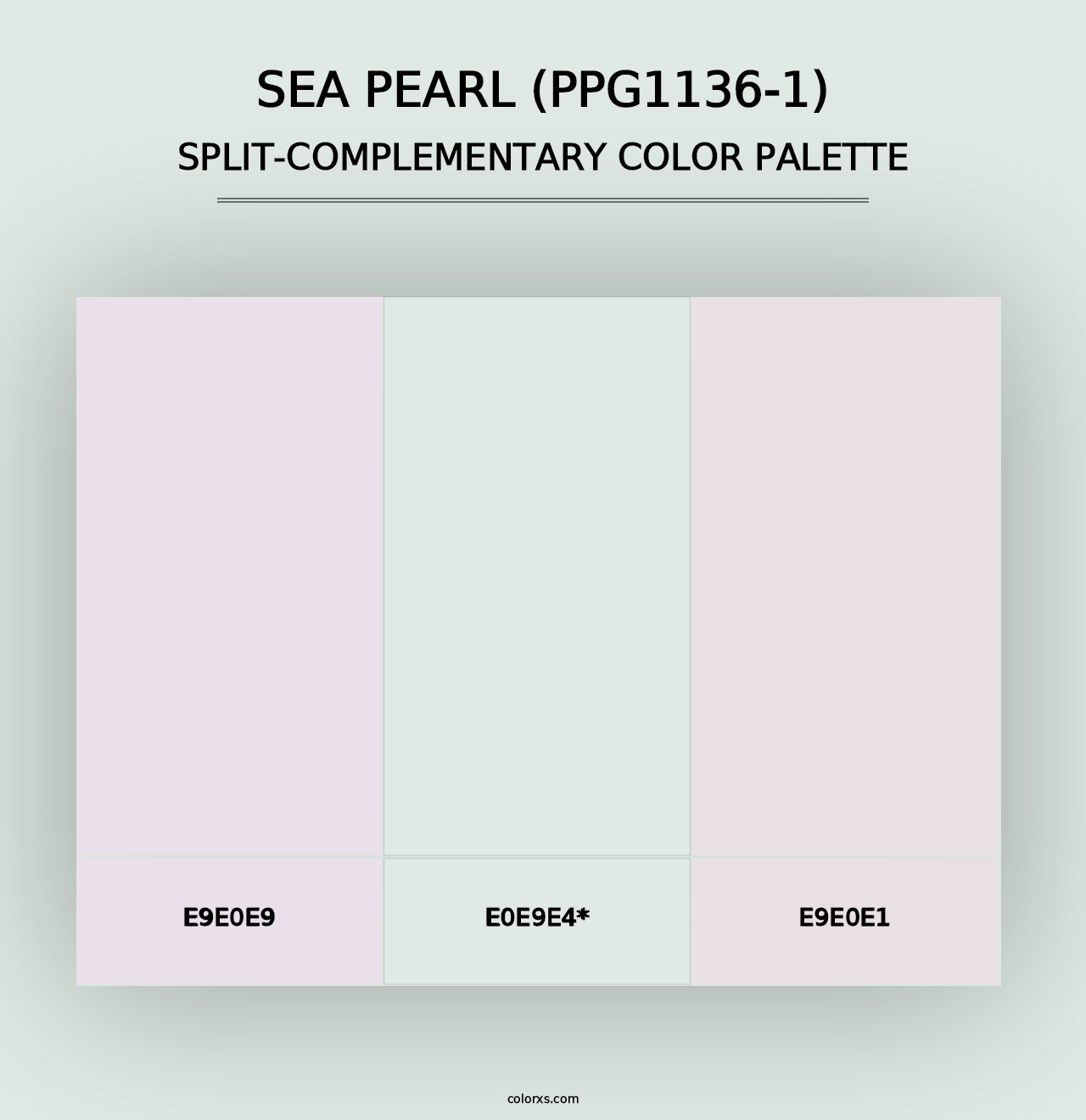 Sea Pearl (PPG1136-1) - Split-Complementary Color Palette