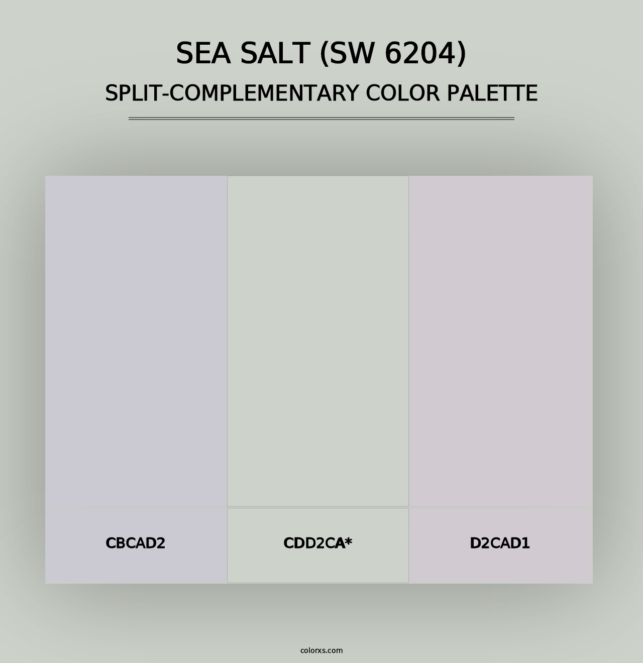 Sea Salt (SW 6204) - Split-Complementary Color Palette