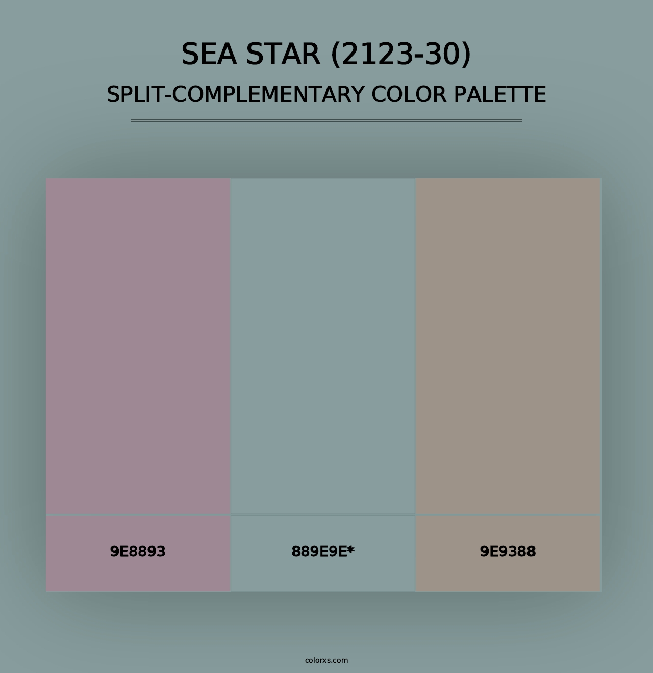 Sea Star (2123-30) - Split-Complementary Color Palette