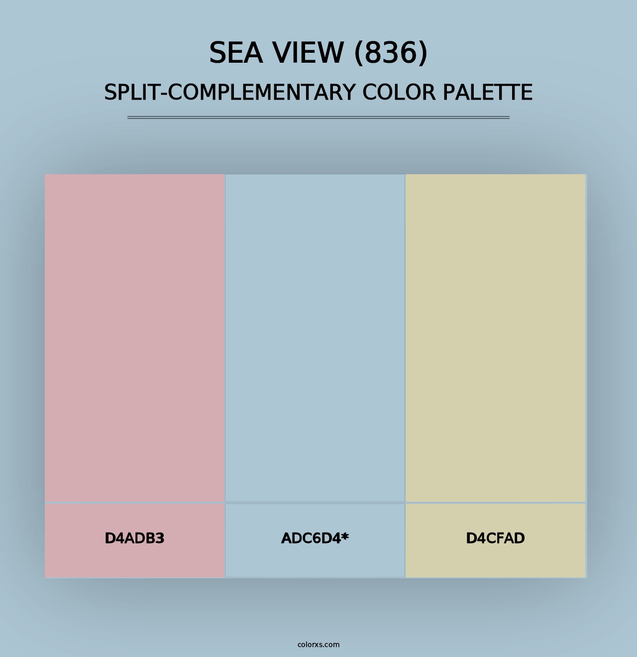 Sea View (836) - Split-Complementary Color Palette