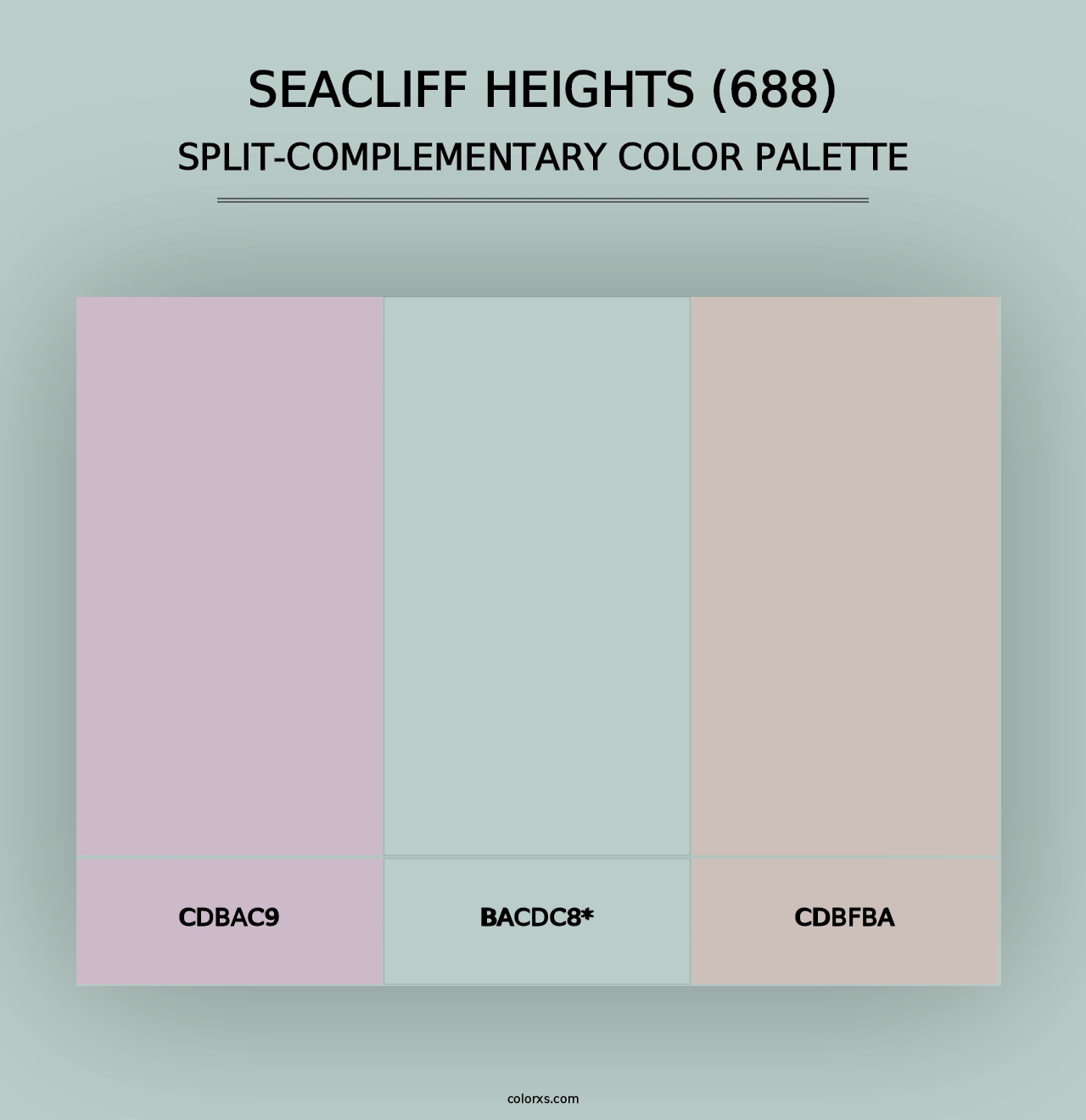 Seacliff Heights (688) - Split-Complementary Color Palette