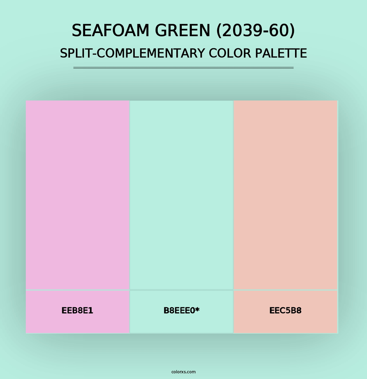 Seafoam Green (2039-60) - Split-Complementary Color Palette