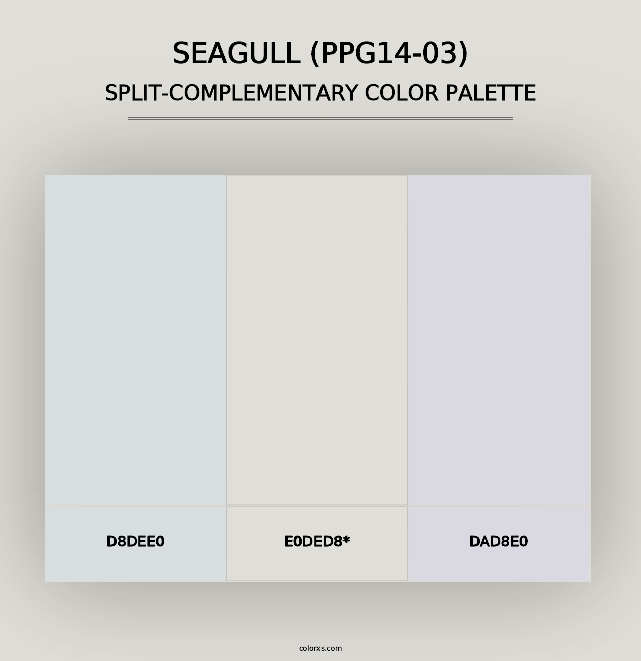 Seagull (PPG14-03) - Split-Complementary Color Palette