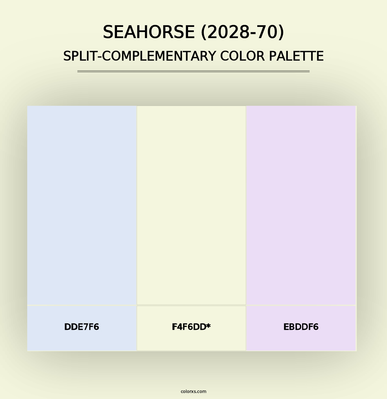 Seahorse (2028-70) - Split-Complementary Color Palette