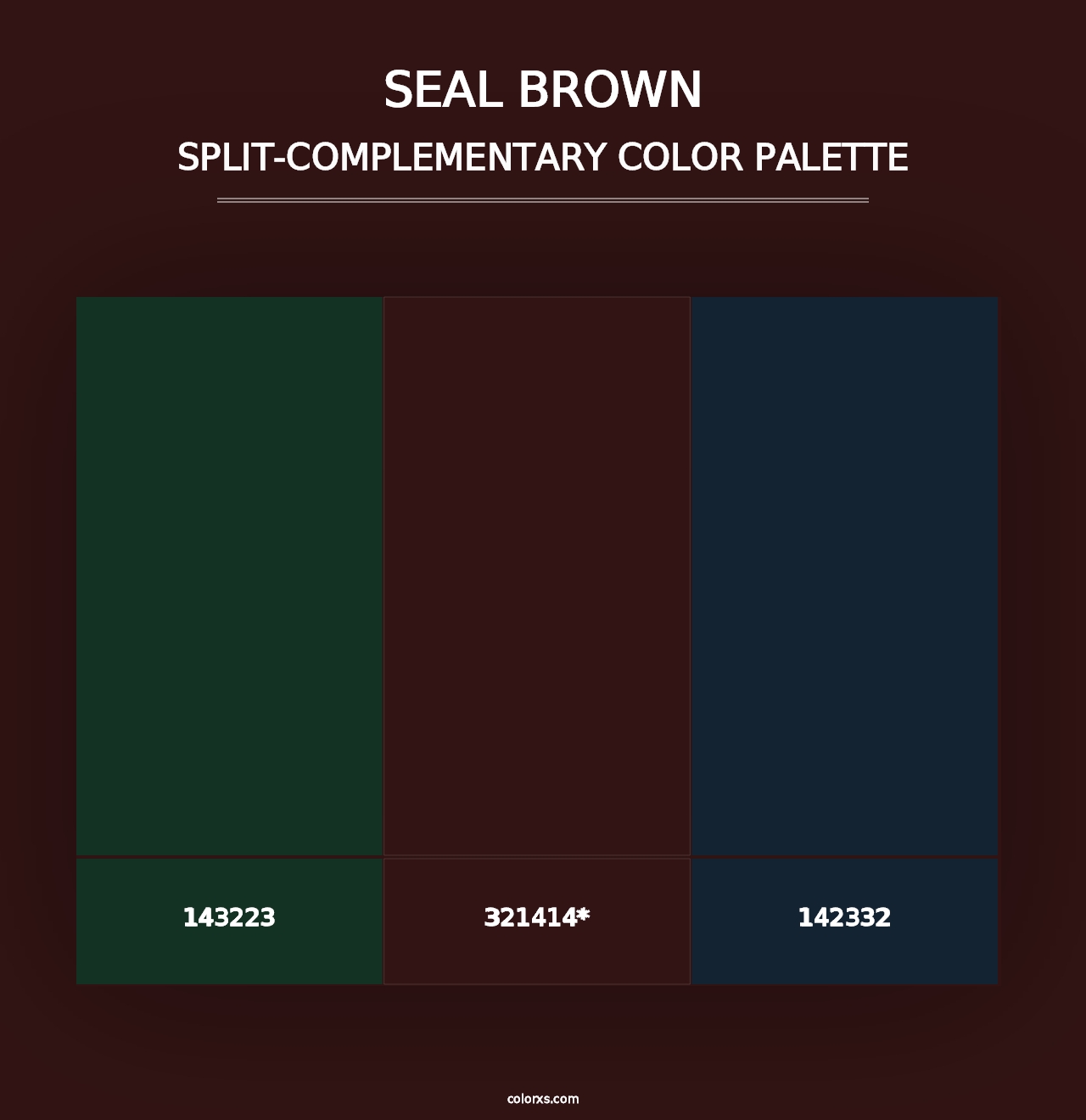 Seal brown - Split-Complementary Color Palette