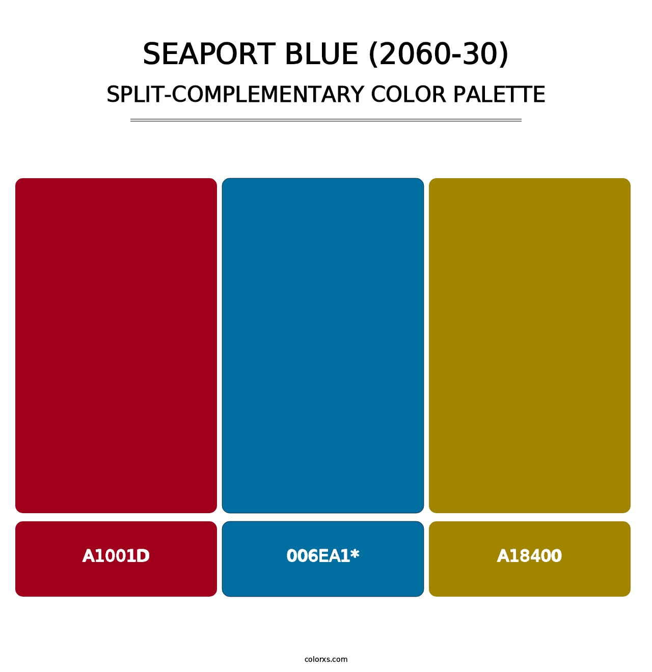 Seaport Blue (2060-30) - Split-Complementary Color Palette