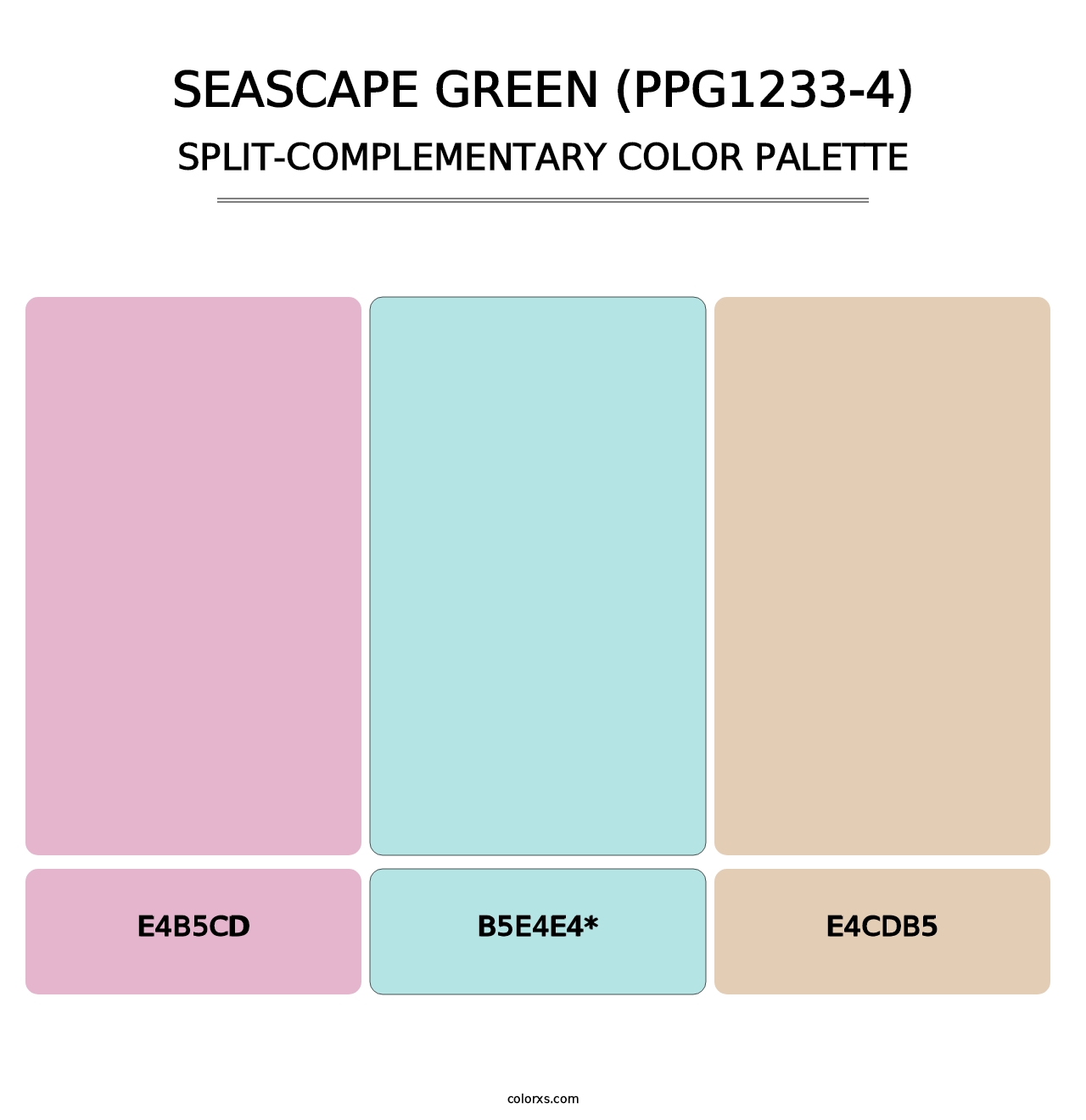 Seascape Green (PPG1233-4) - Split-Complementary Color Palette