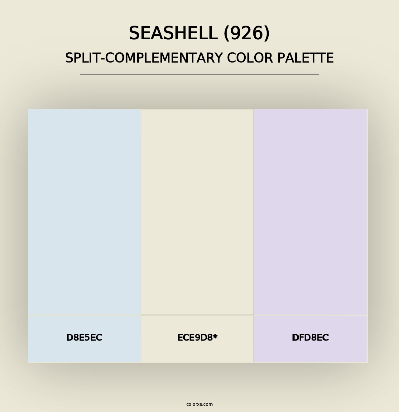 Seashell (926) - Split-Complementary Color Palette