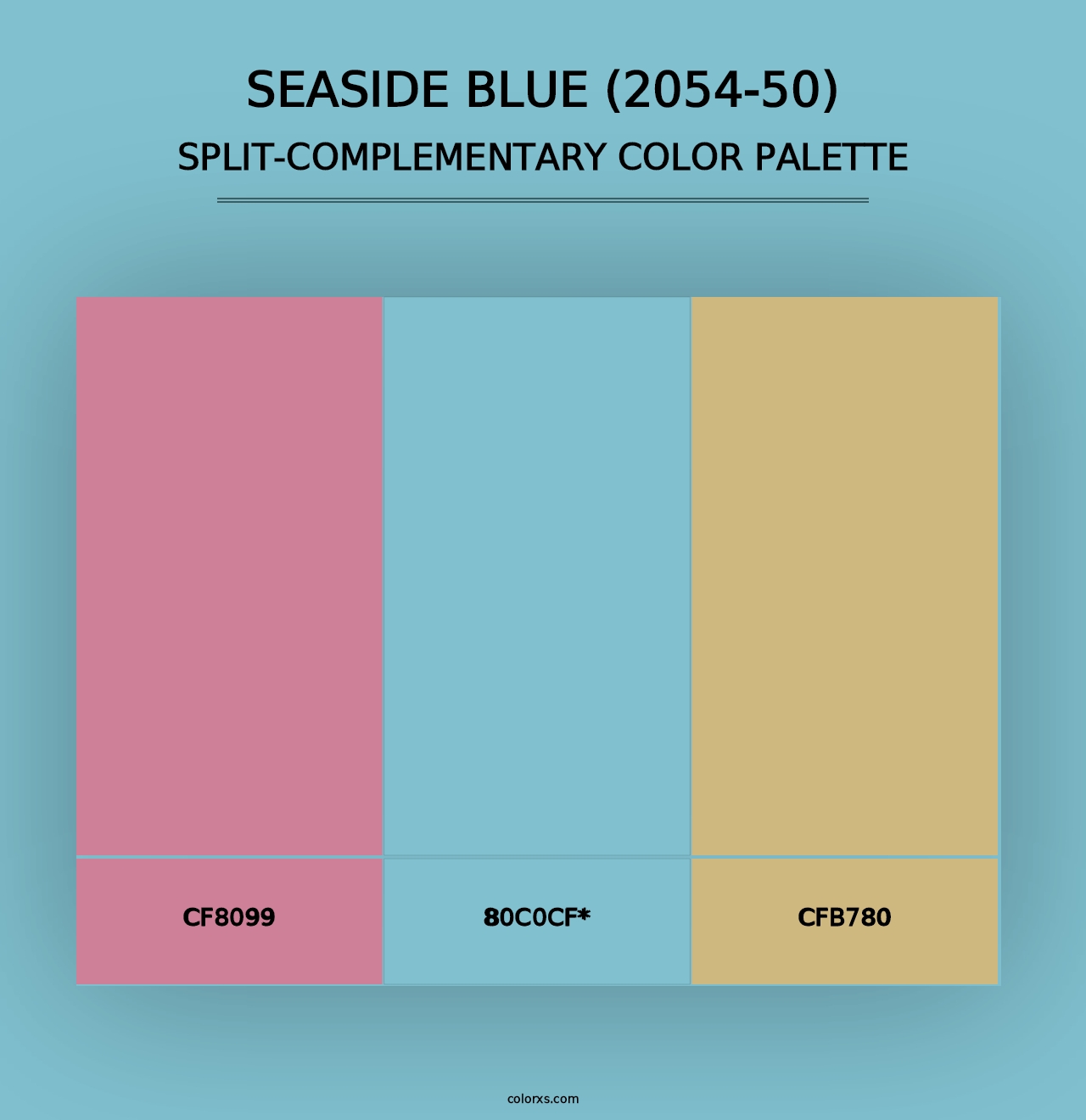 Seaside Blue (2054-50) - Split-Complementary Color Palette