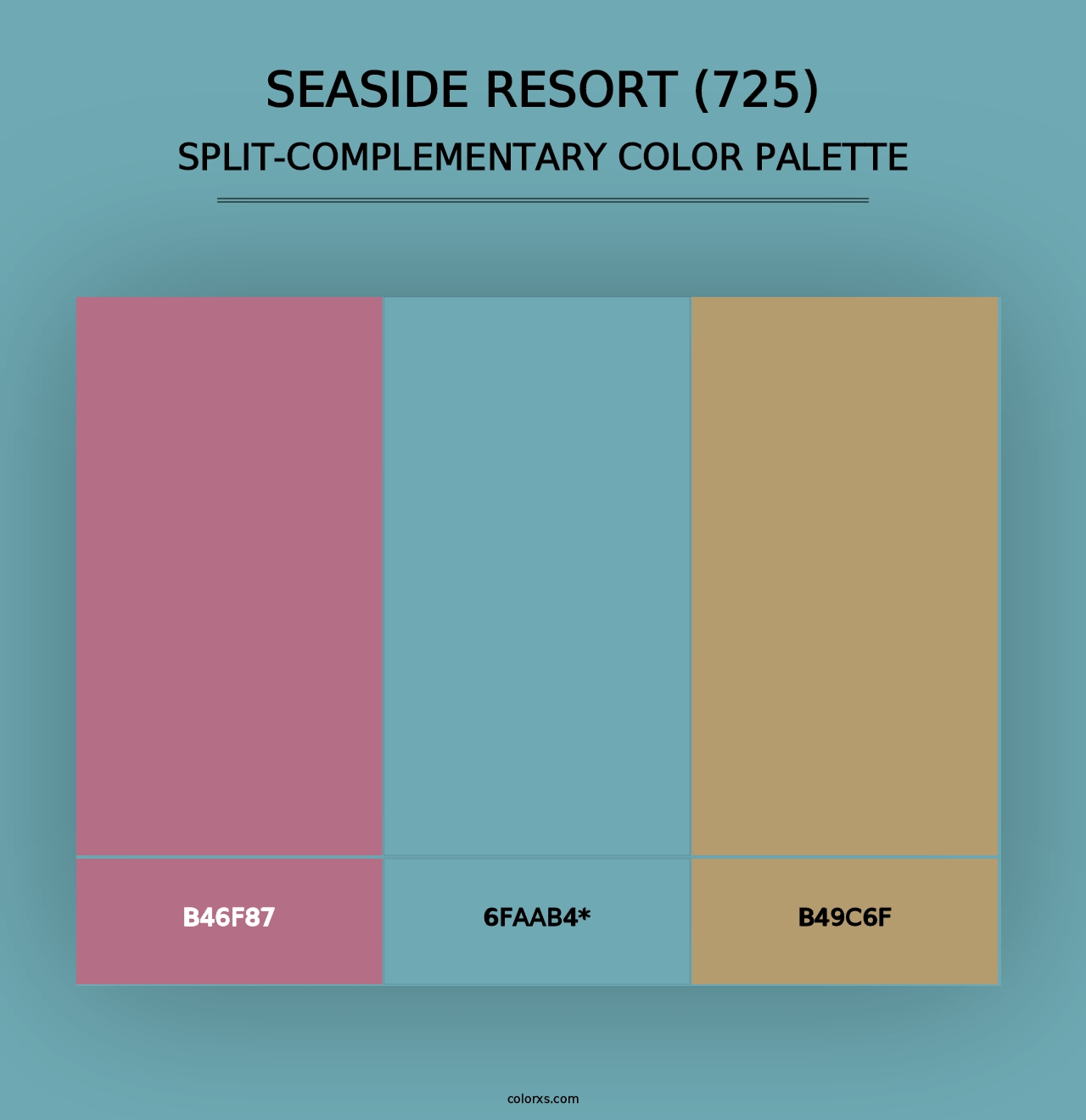 Seaside Resort (725) - Split-Complementary Color Palette