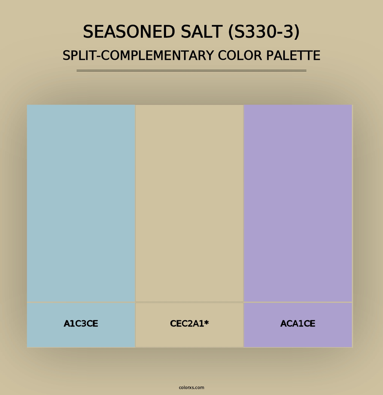 Seasoned Salt (S330-3) - Split-Complementary Color Palette