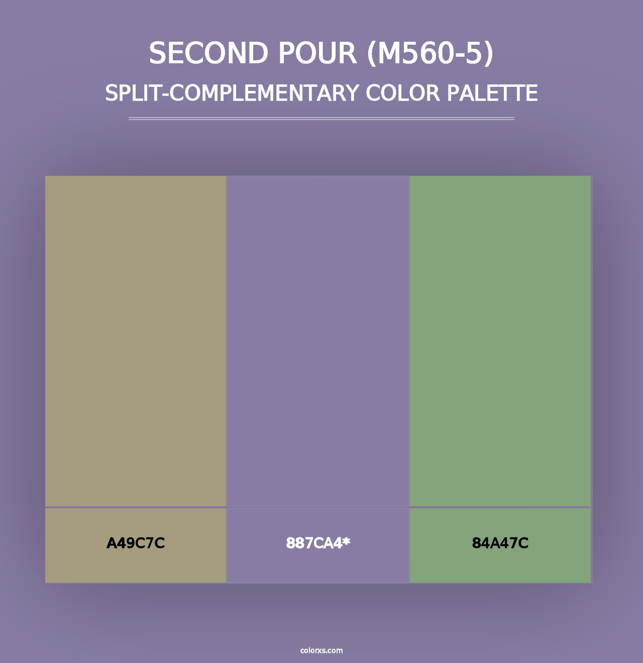 Second Pour (M560-5) - Split-Complementary Color Palette