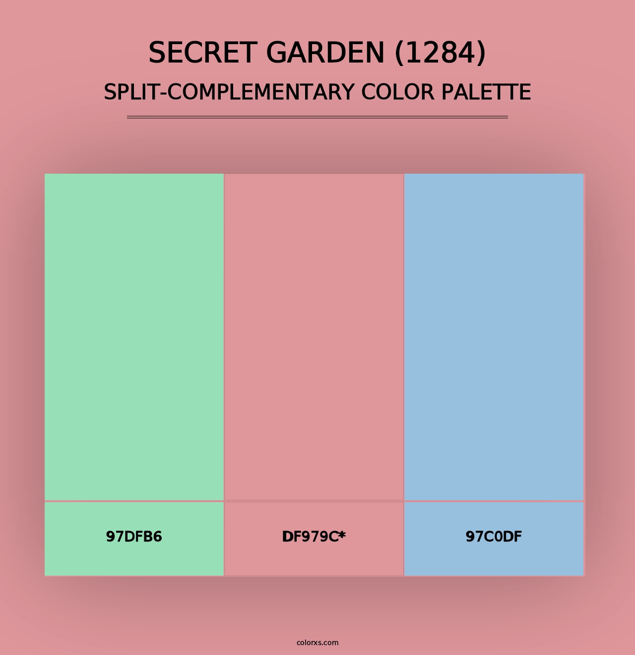 Secret Garden (1284) - Split-Complementary Color Palette