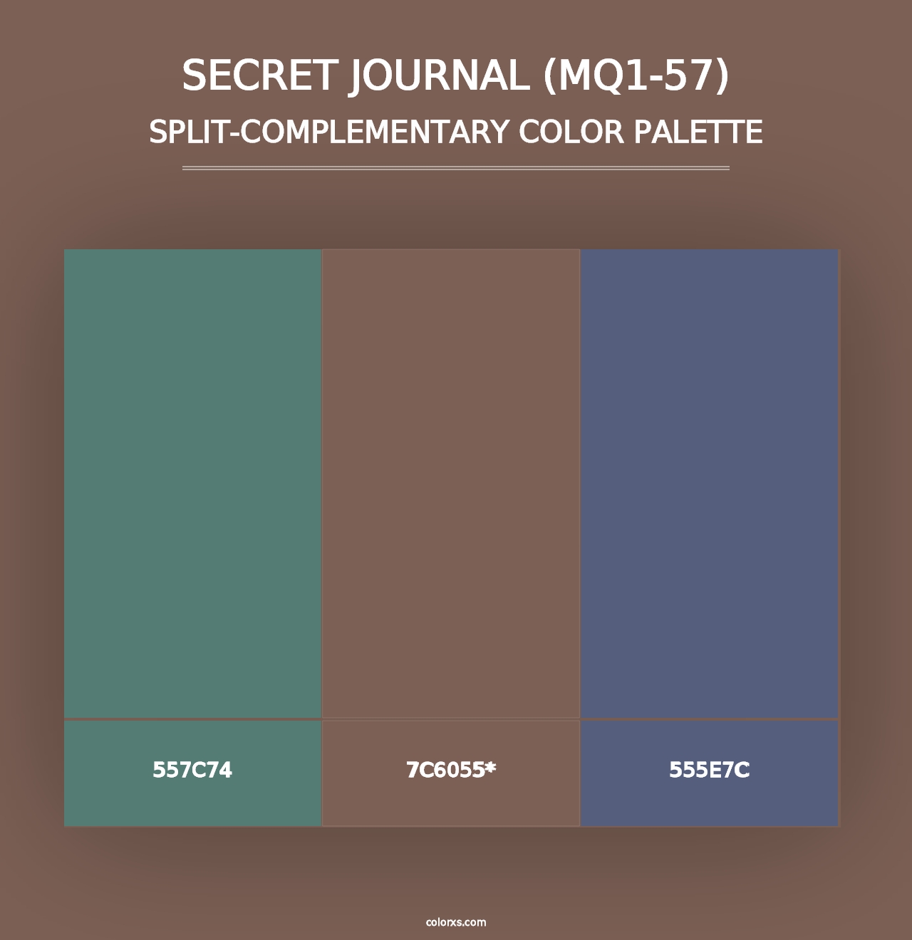 Secret Journal (MQ1-57) - Split-Complementary Color Palette