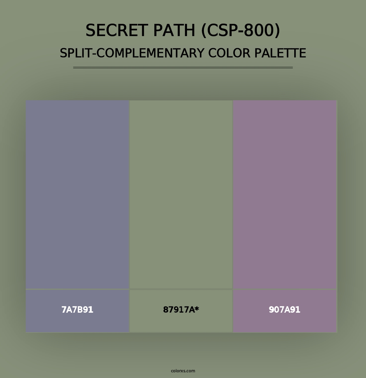 Secret Path (CSP-800) - Split-Complementary Color Palette