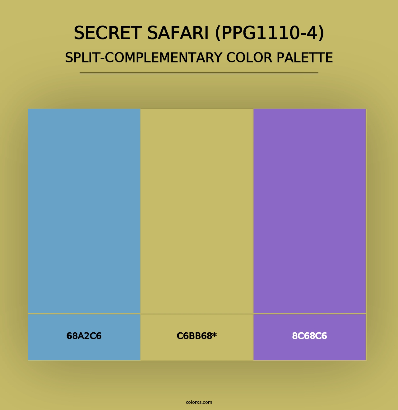 Secret Safari (PPG1110-4) - Split-Complementary Color Palette