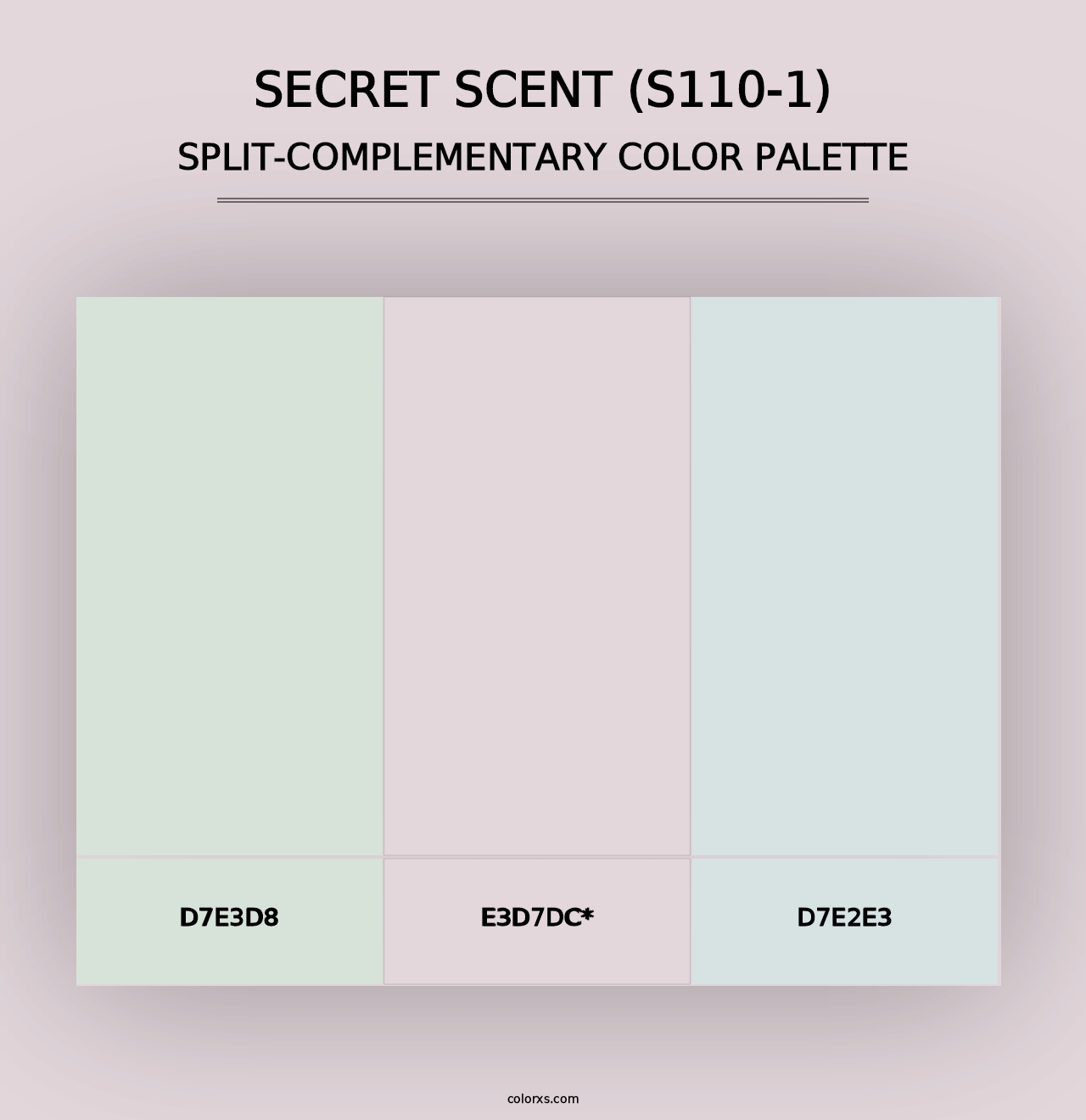 Secret Scent (S110-1) - Split-Complementary Color Palette