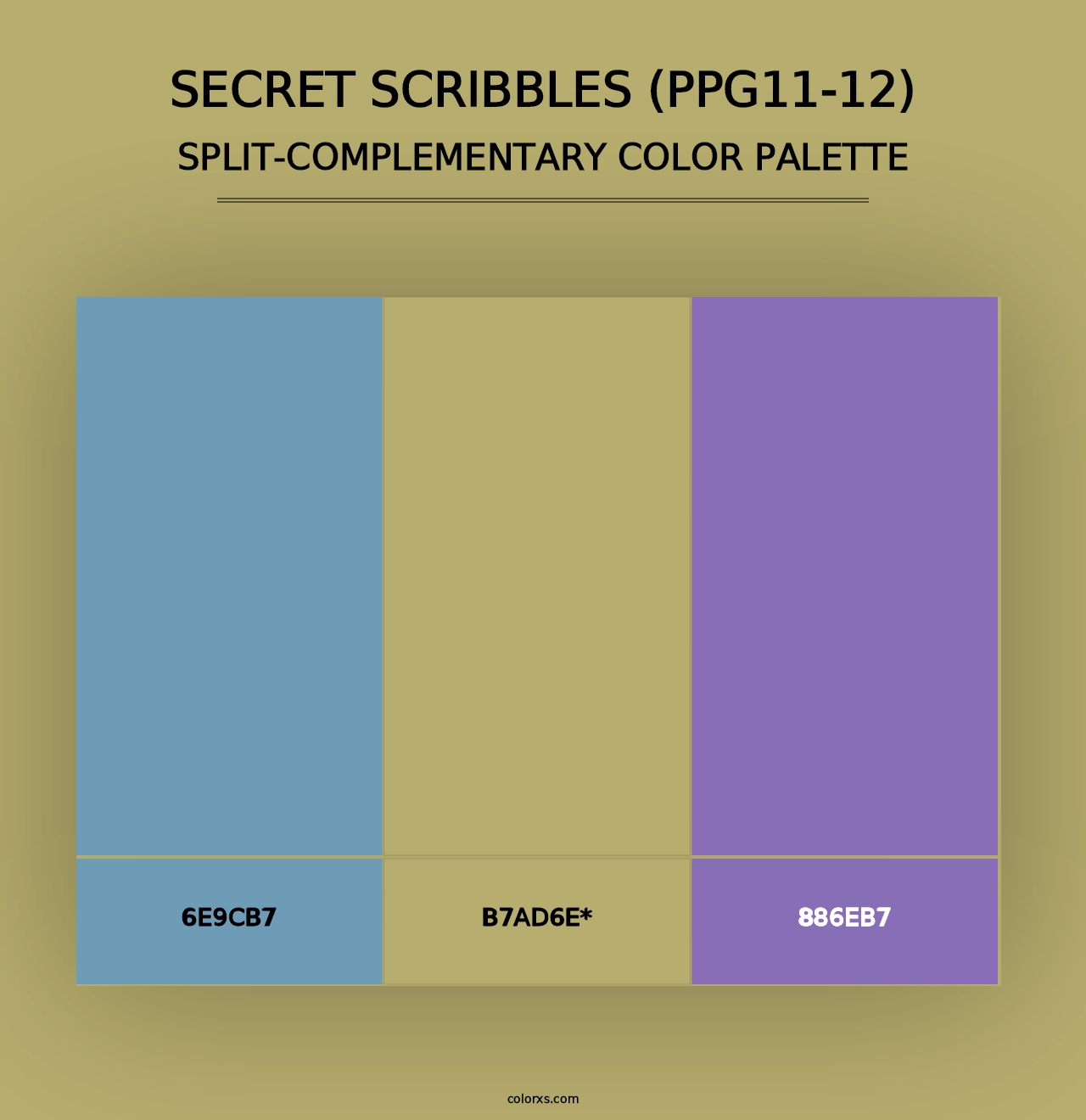 Secret Scribbles (PPG11-12) - Split-Complementary Color Palette