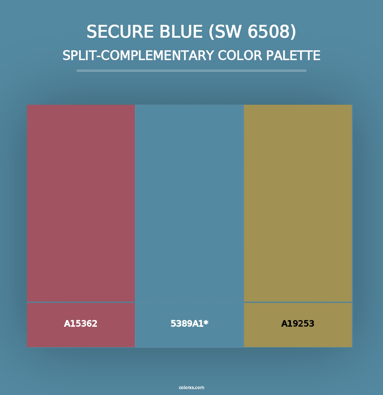 Secure Blue (SW 6508) - Split-Complementary Color Palette