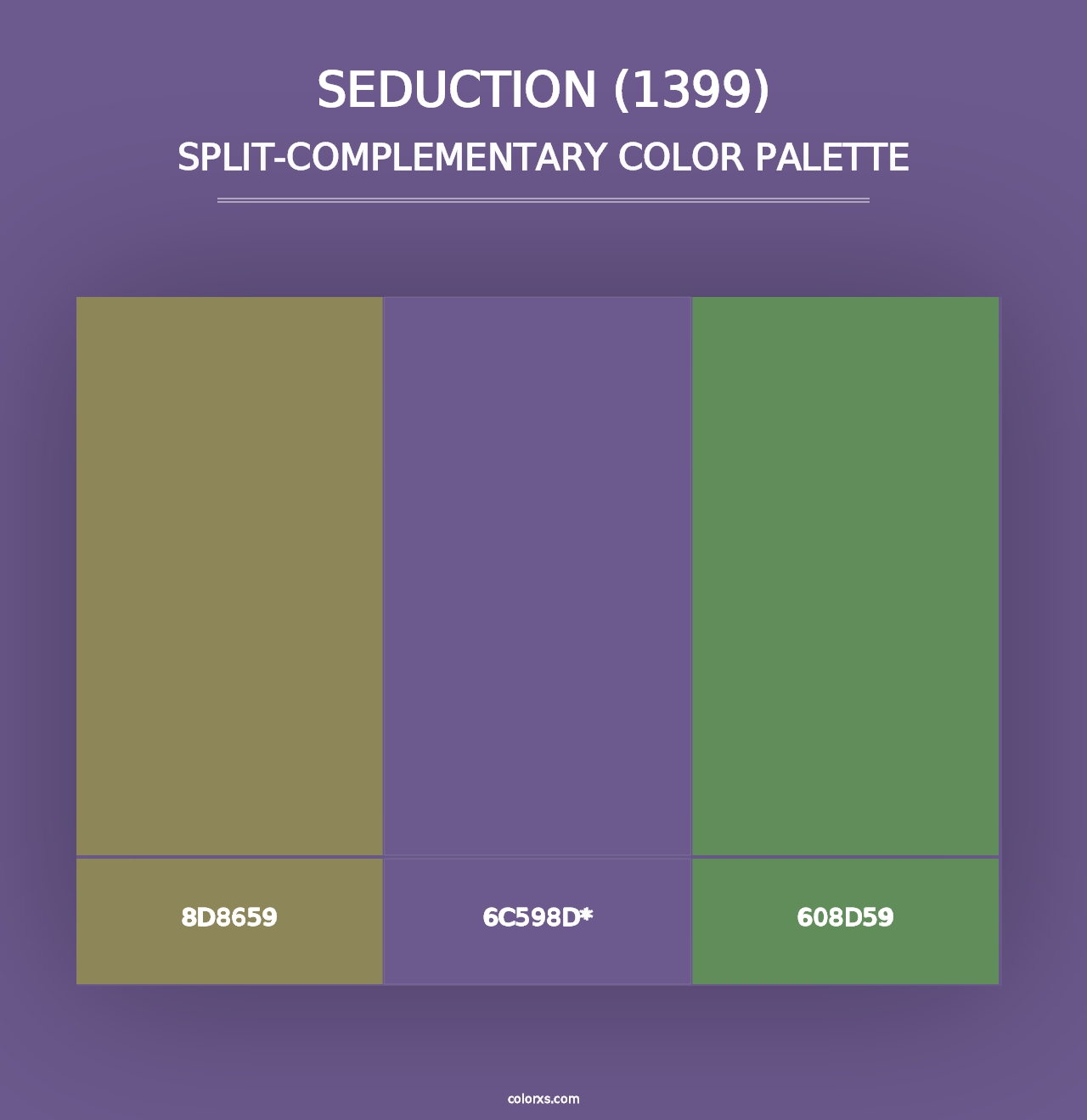 Seduction (1399) - Split-Complementary Color Palette