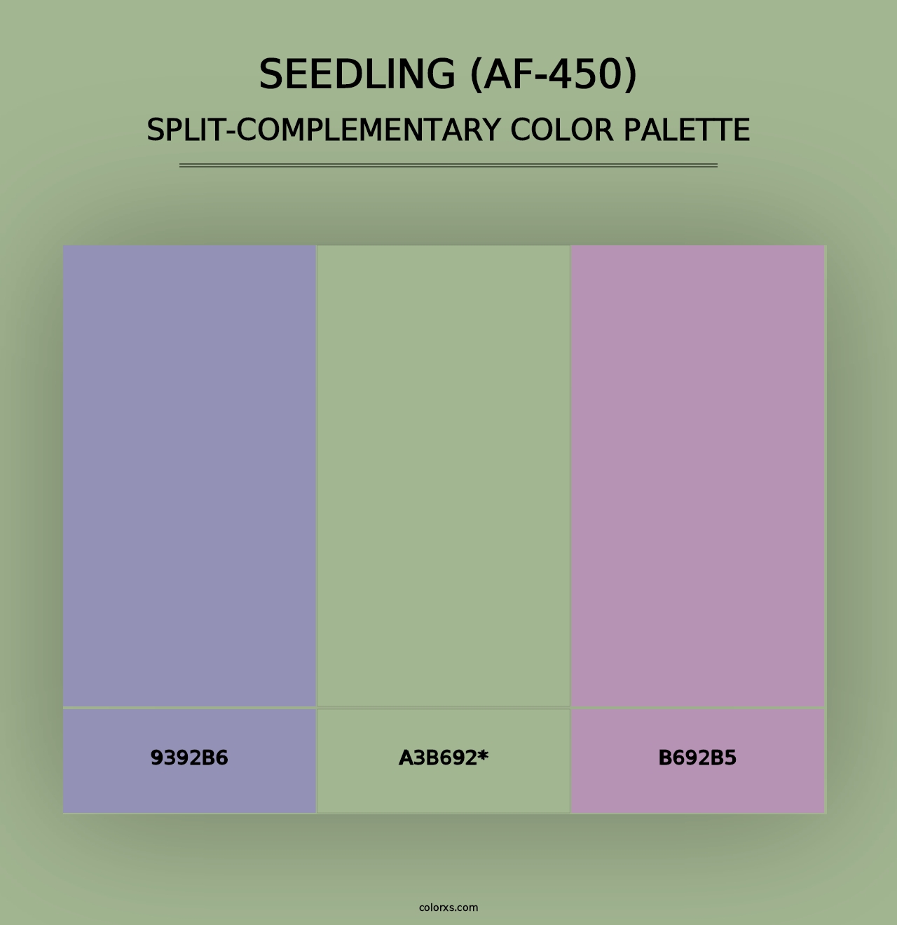 Seedling (AF-450) - Split-Complementary Color Palette