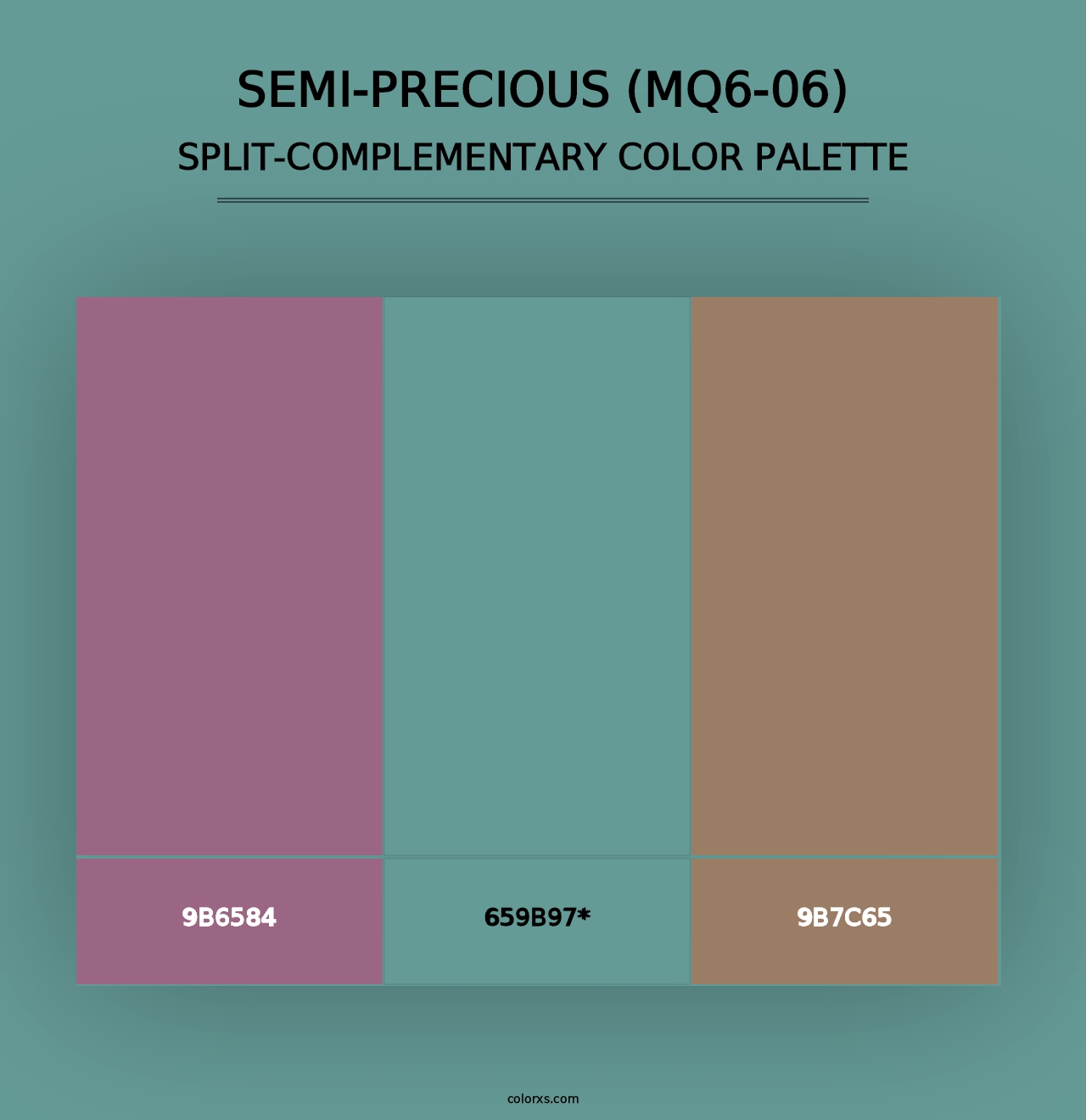 Semi-Precious (MQ6-06) - Split-Complementary Color Palette