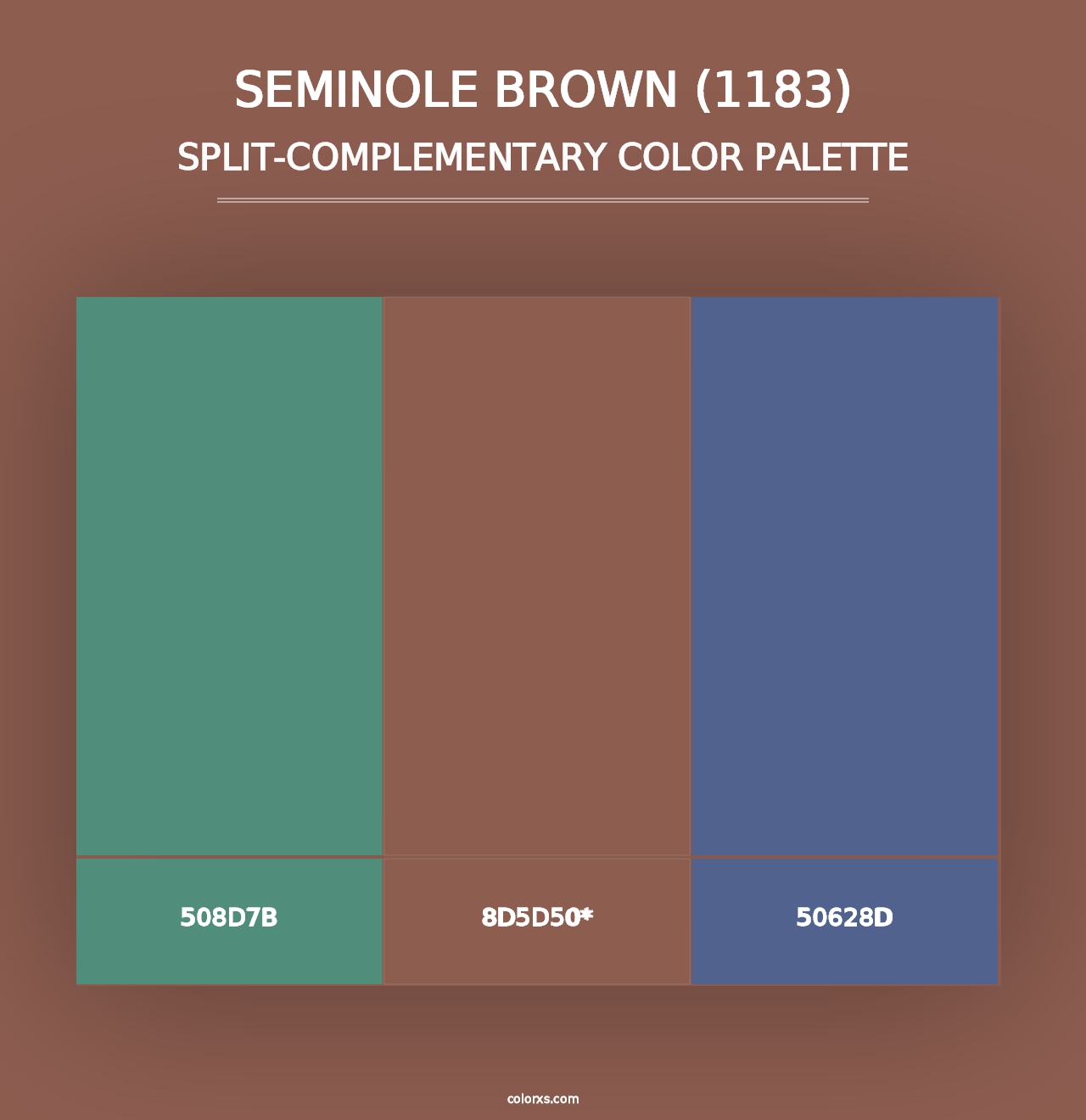 Seminole Brown (1183) - Split-Complementary Color Palette