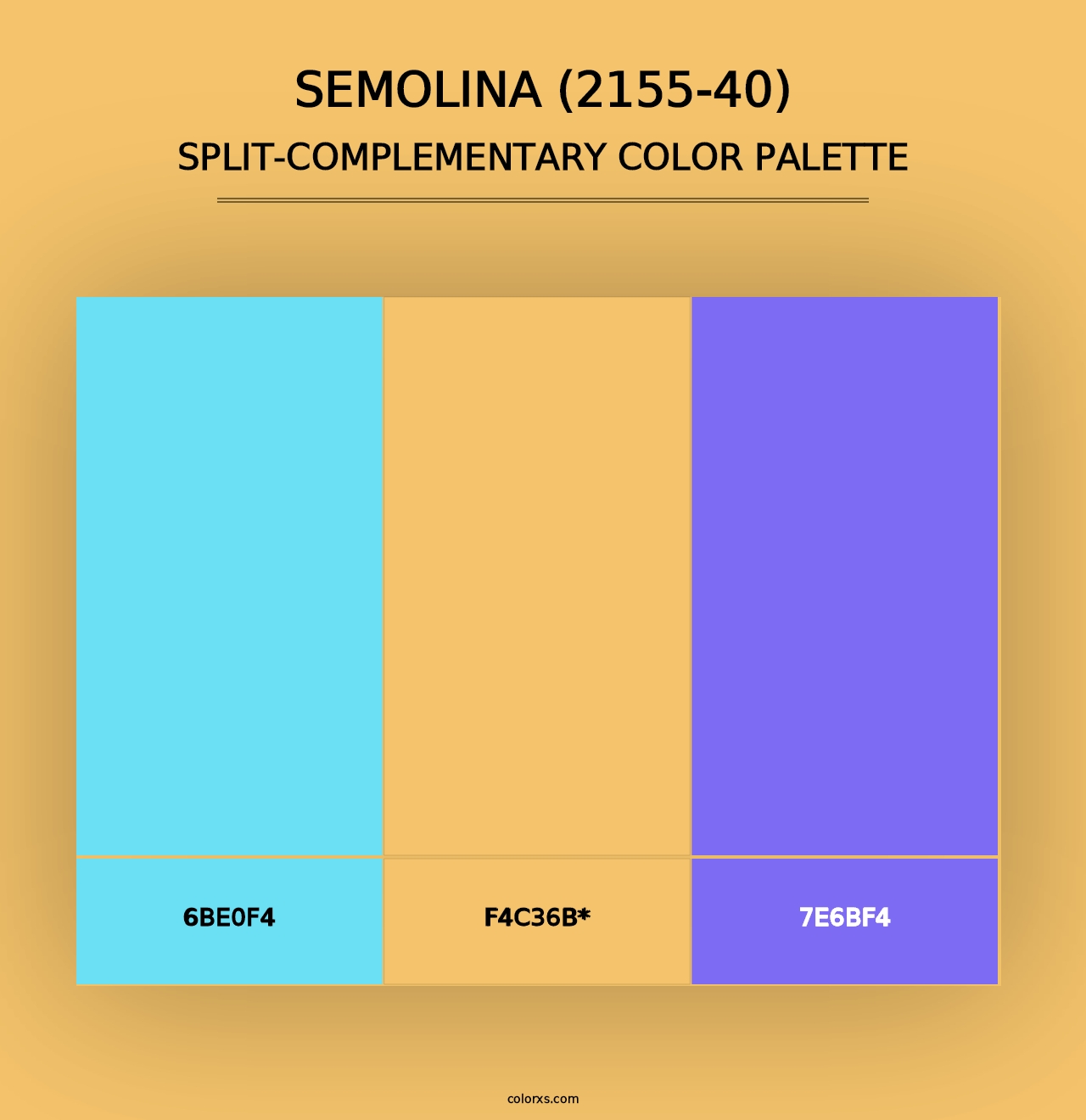 Semolina (2155-40) - Split-Complementary Color Palette