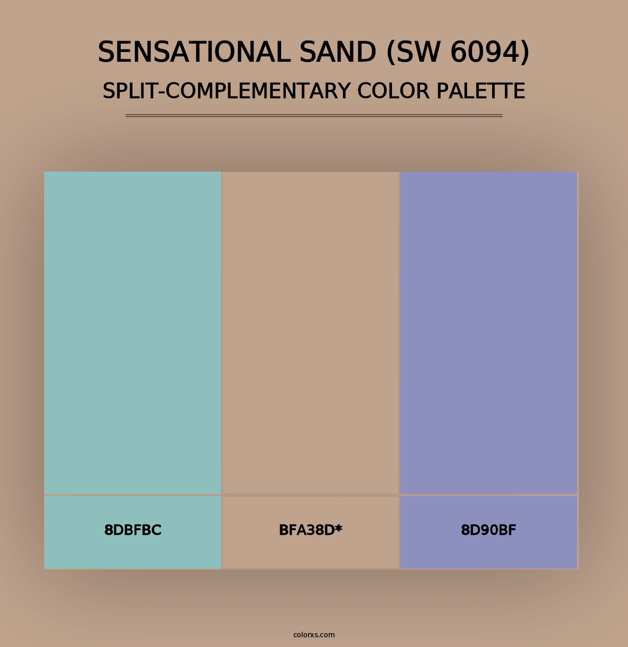 Sensational Sand (SW 6094) - Split-Complementary Color Palette