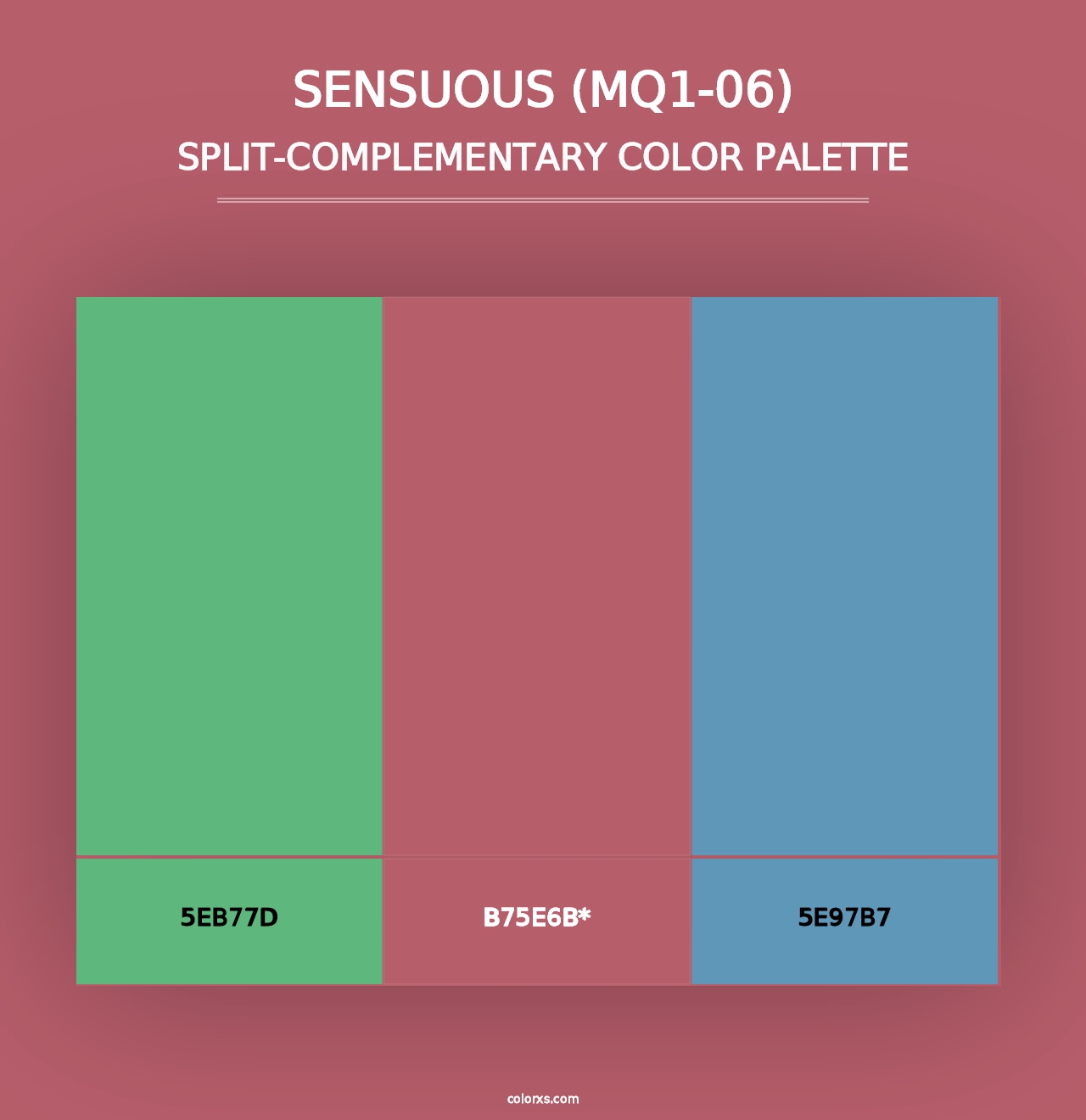 Sensuous (MQ1-06) - Split-Complementary Color Palette