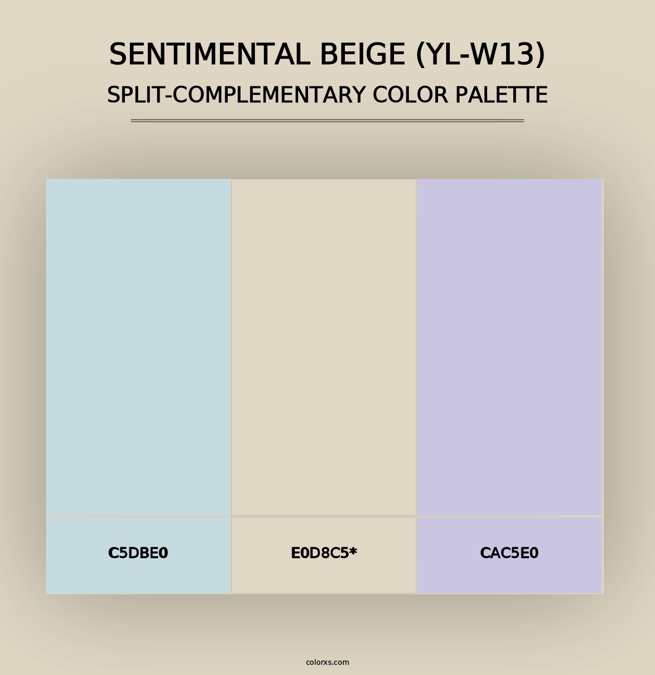 Sentimental Beige (YL-W13) - Split-Complementary Color Palette