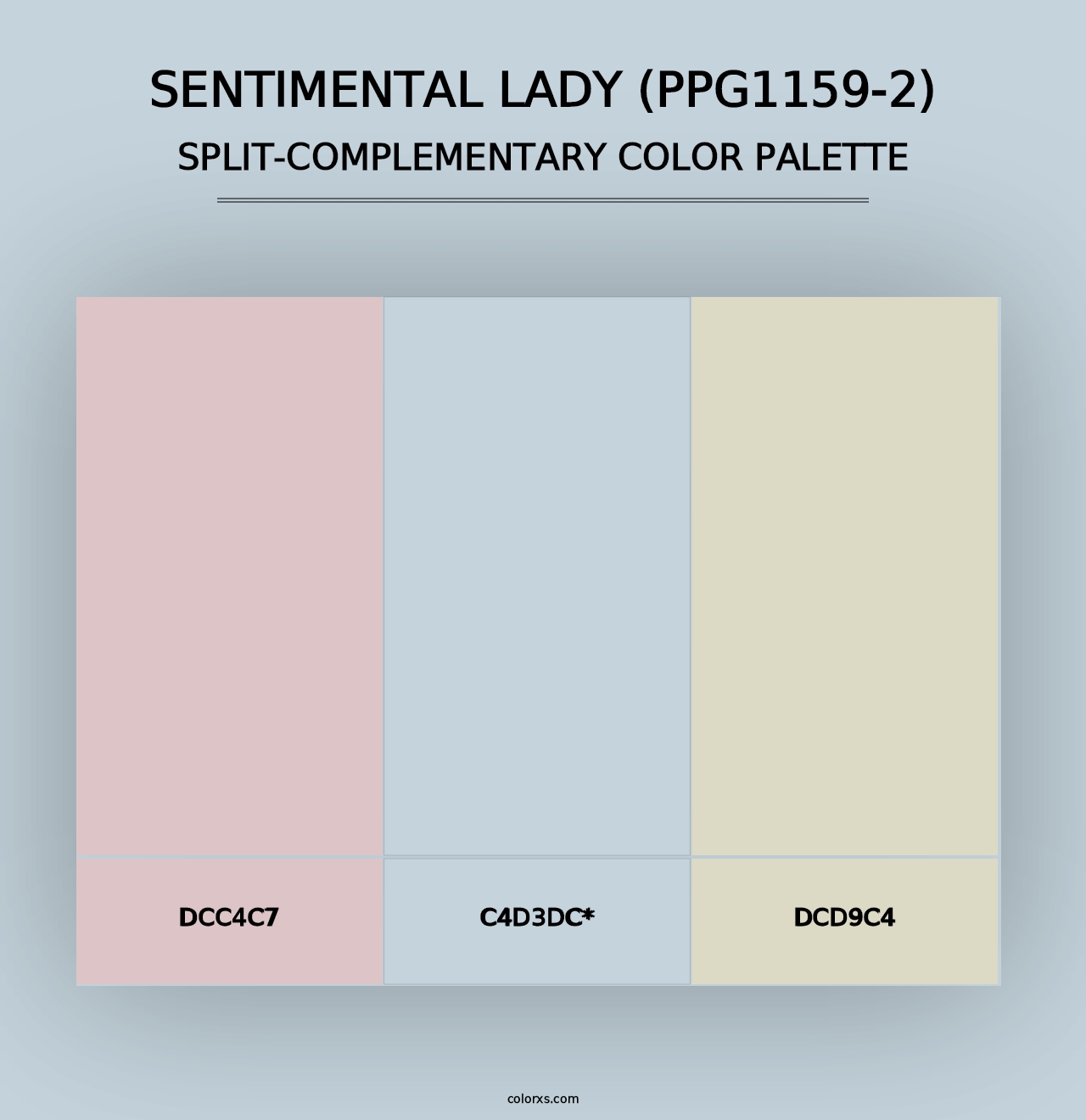 Sentimental Lady (PPG1159-2) - Split-Complementary Color Palette