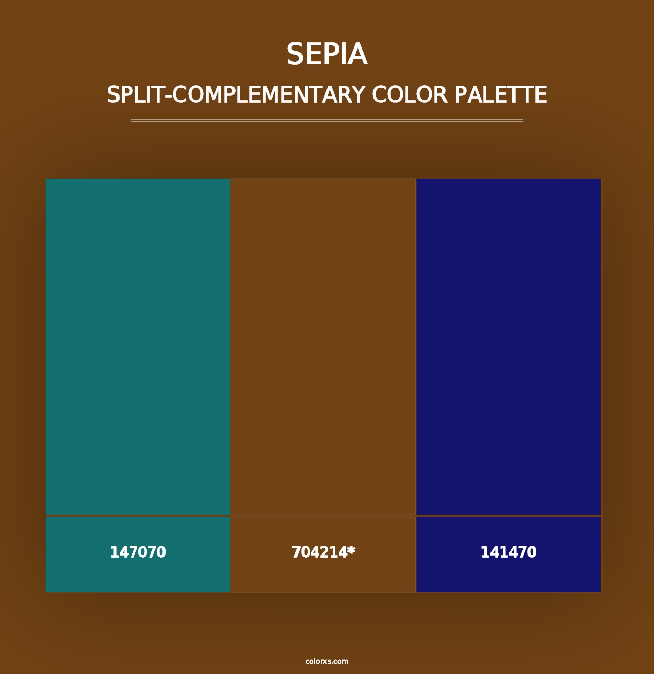 Sepia - Split-Complementary Color Palette