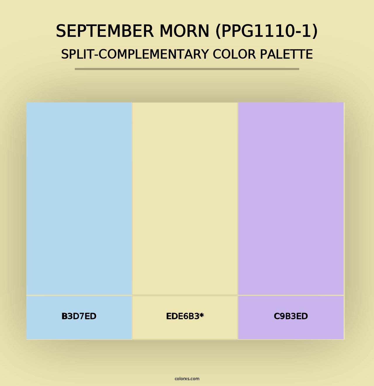 September Morn (PPG1110-1) - Split-Complementary Color Palette