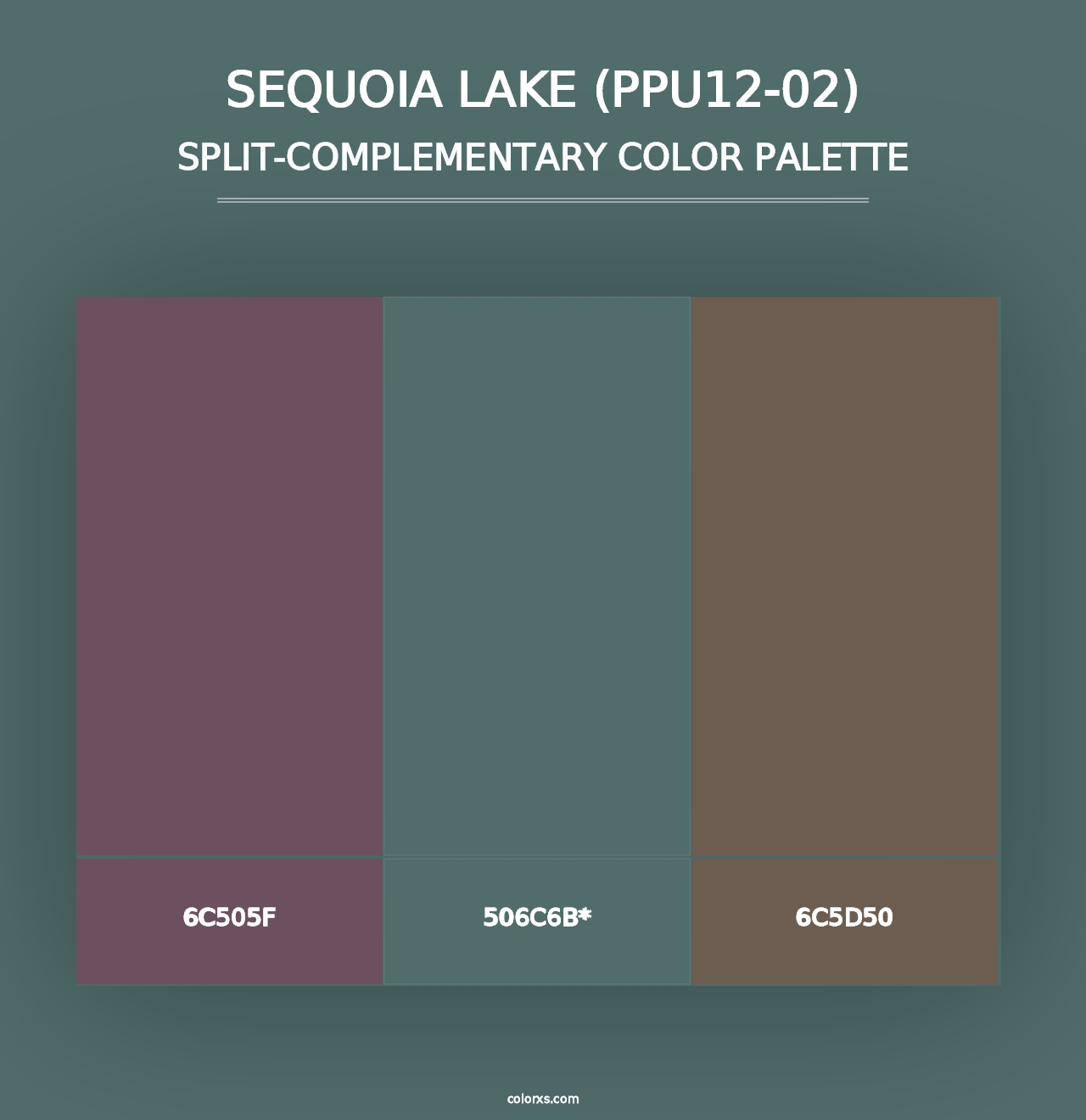 Sequoia Lake (PPU12-02) - Split-Complementary Color Palette