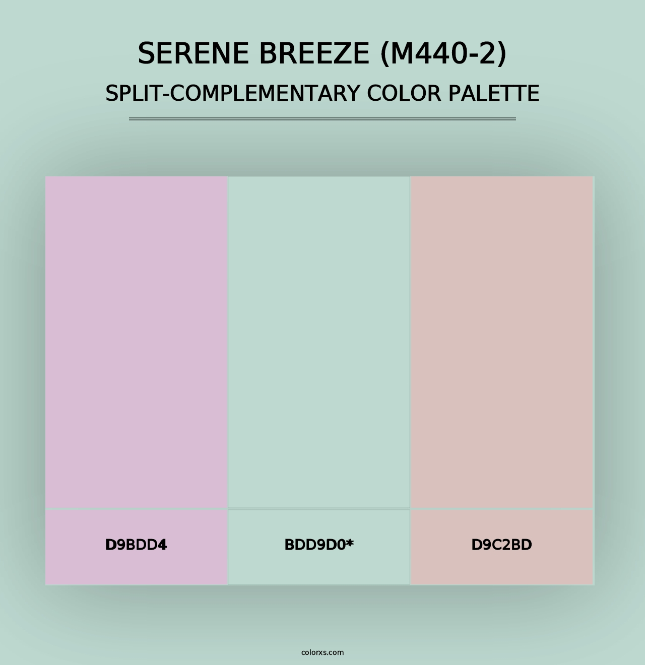 Serene Breeze (M440-2) - Split-Complementary Color Palette