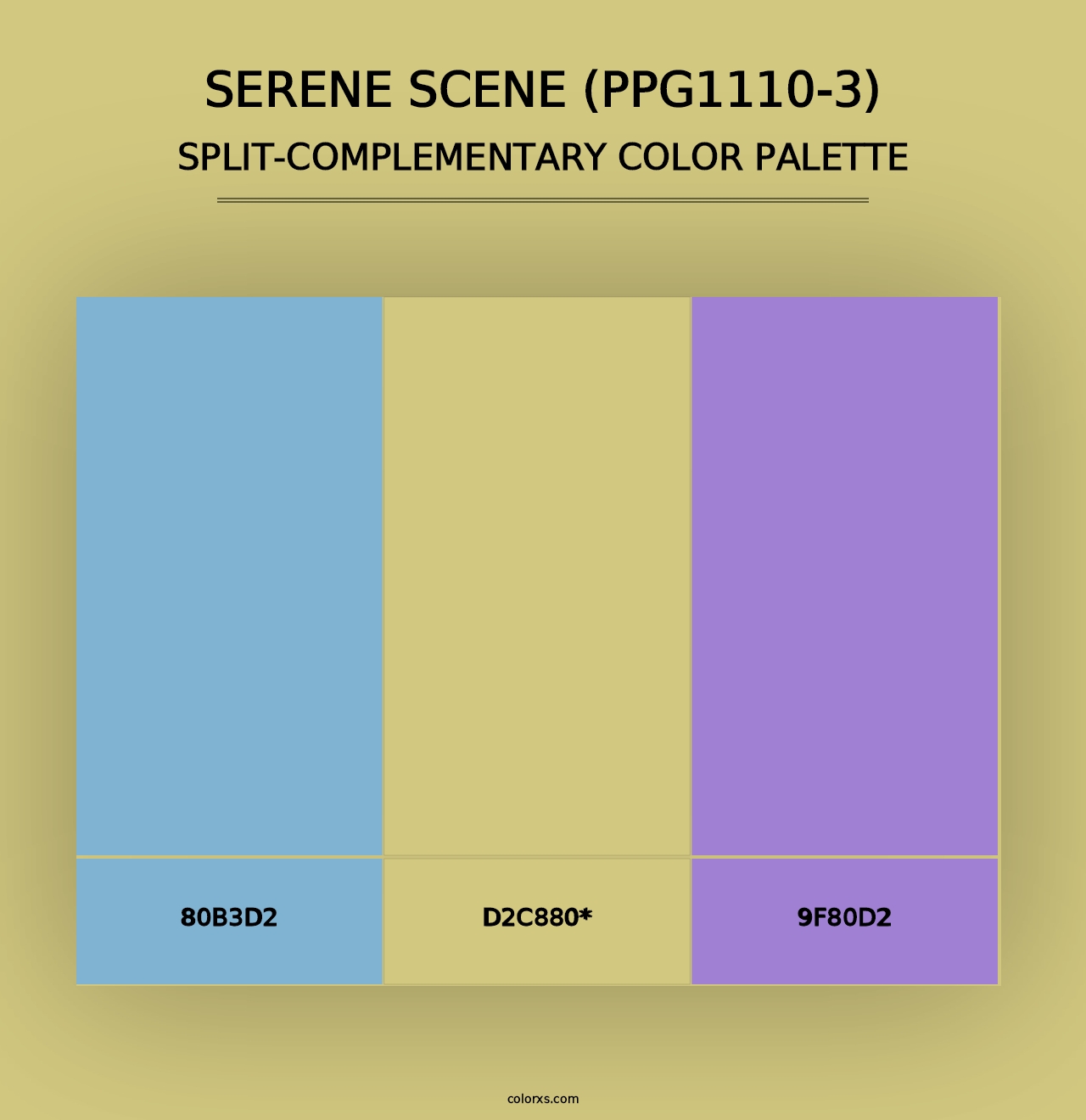 Serene Scene (PPG1110-3) - Split-Complementary Color Palette